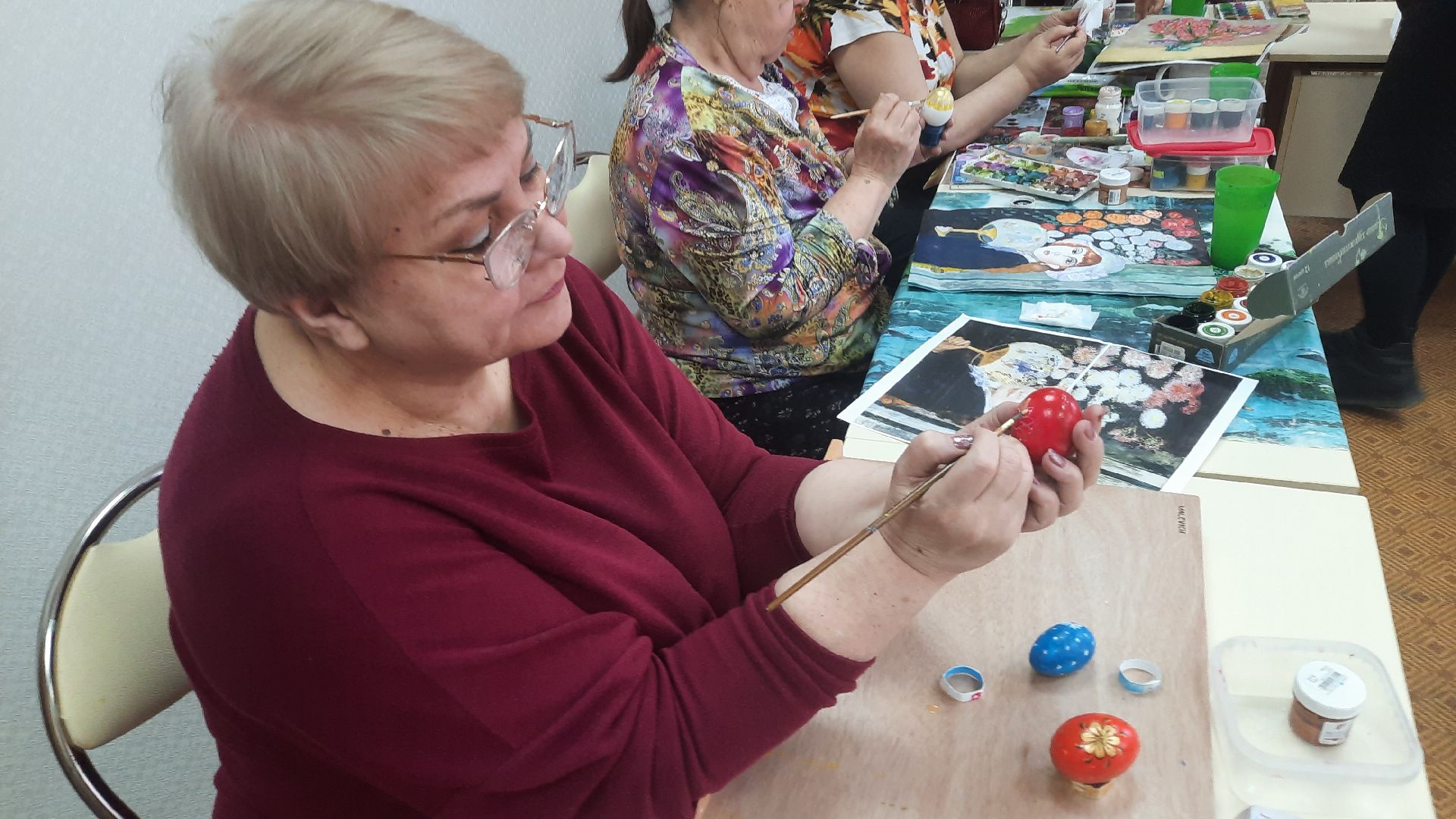 Пасхальная роспись, Наро-Фоминск, активное долголетие, яйца, живопись, долголеты, хохлома, гжель, палех