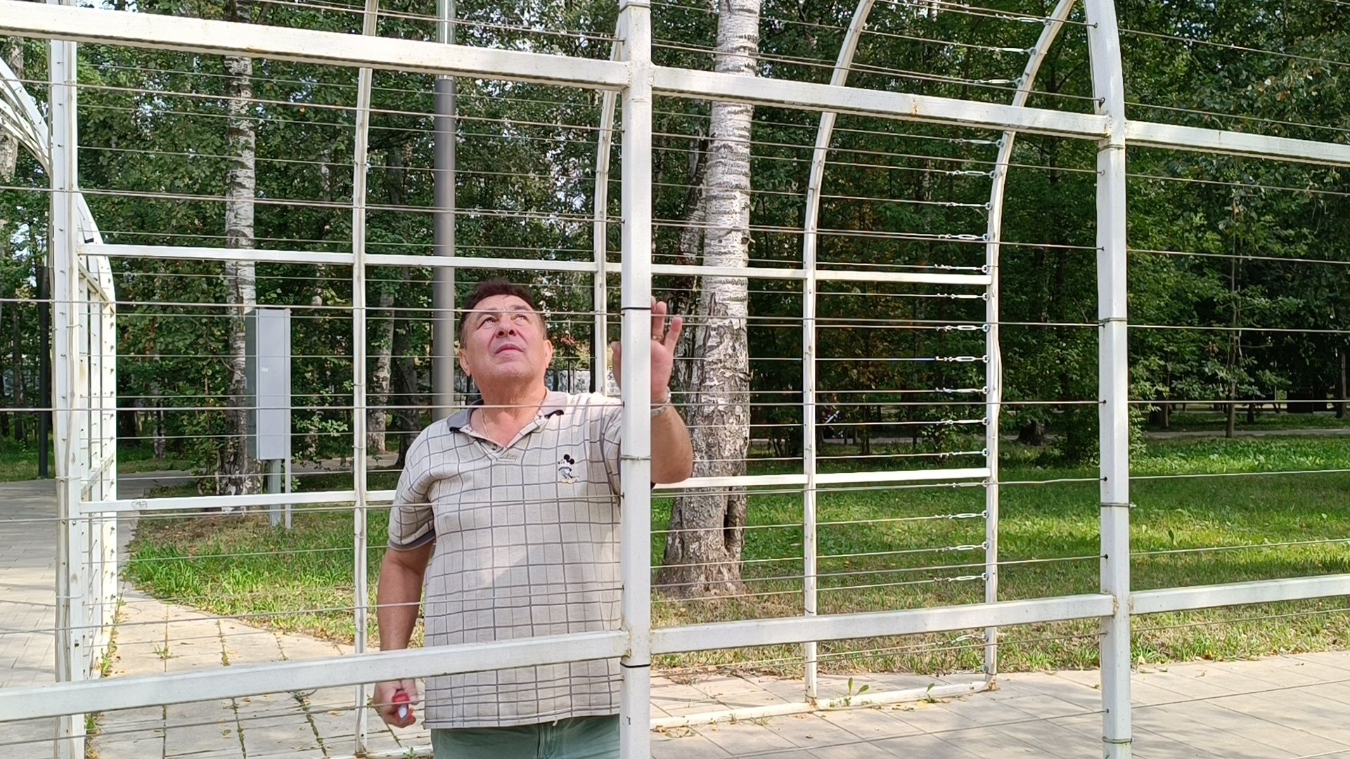 парк, лобня, храм, подсветка,