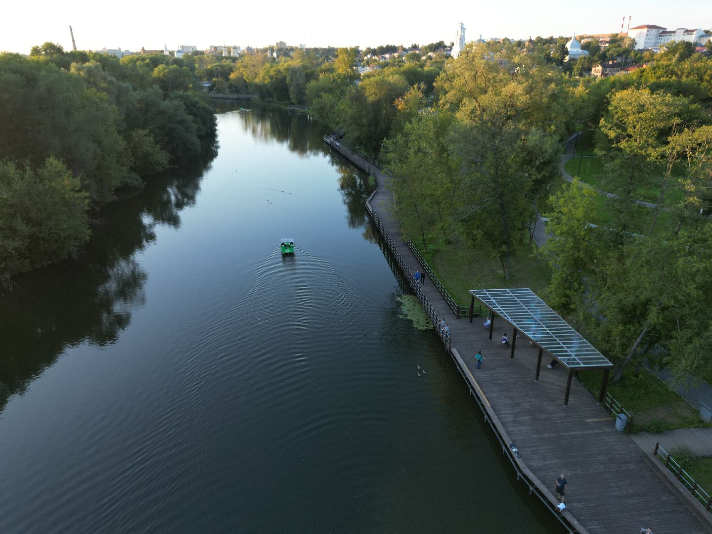 видео с коптера, парк, серпухов,