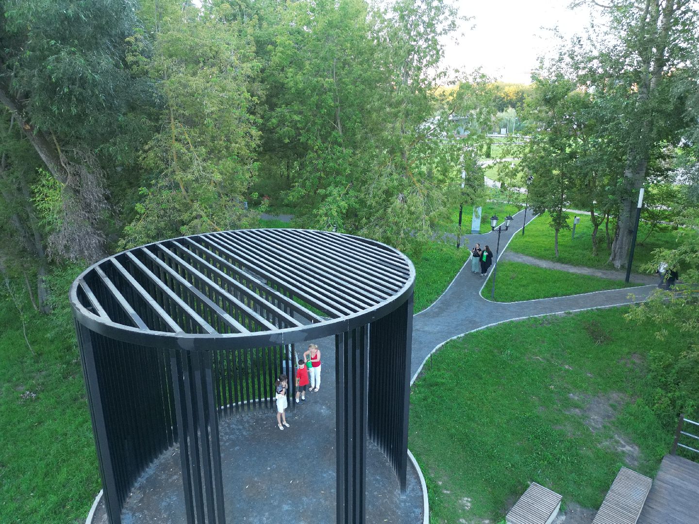 видео с коптера, парк, серпухов,