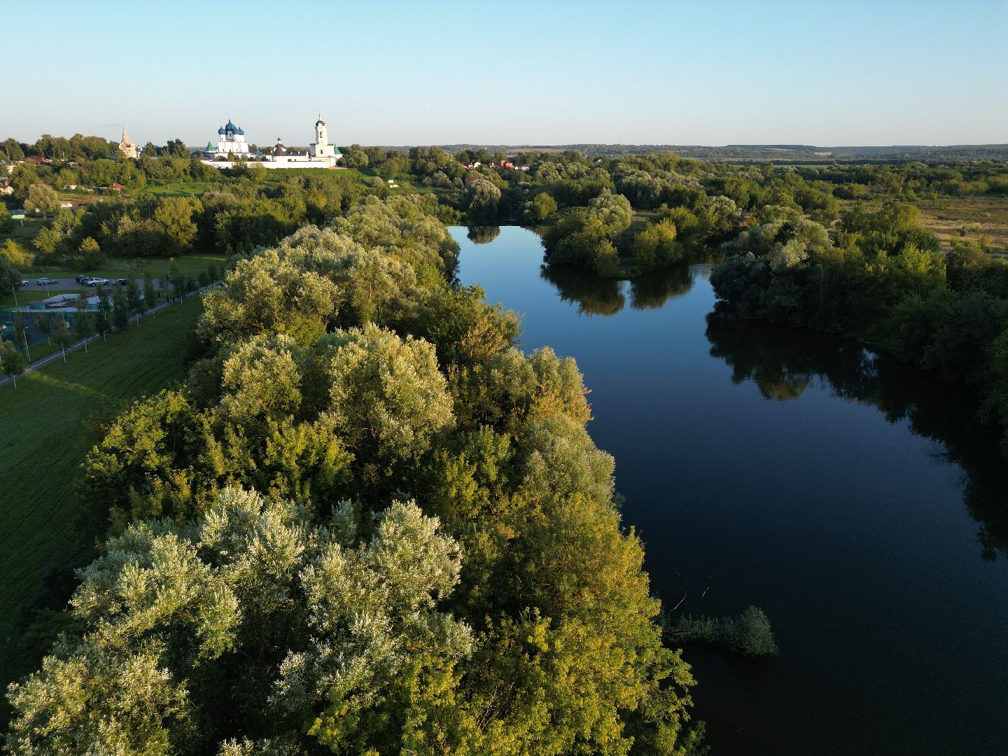 видео с коптера, парк, серпухов,