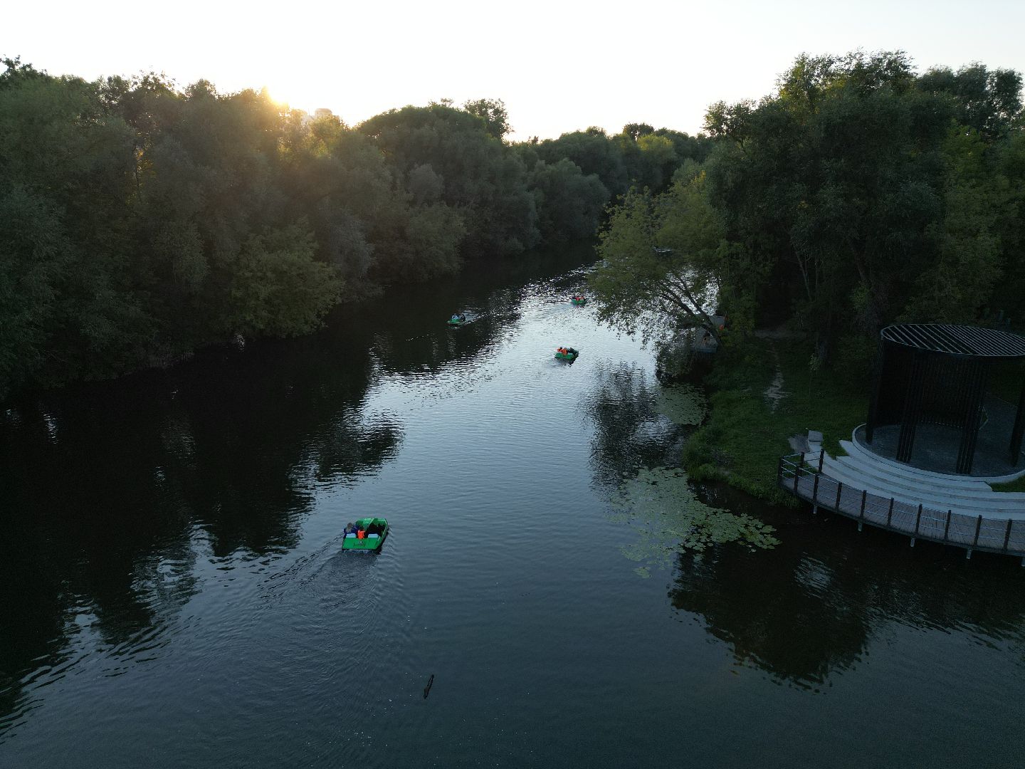 видео с коптера, парк, серпухов,