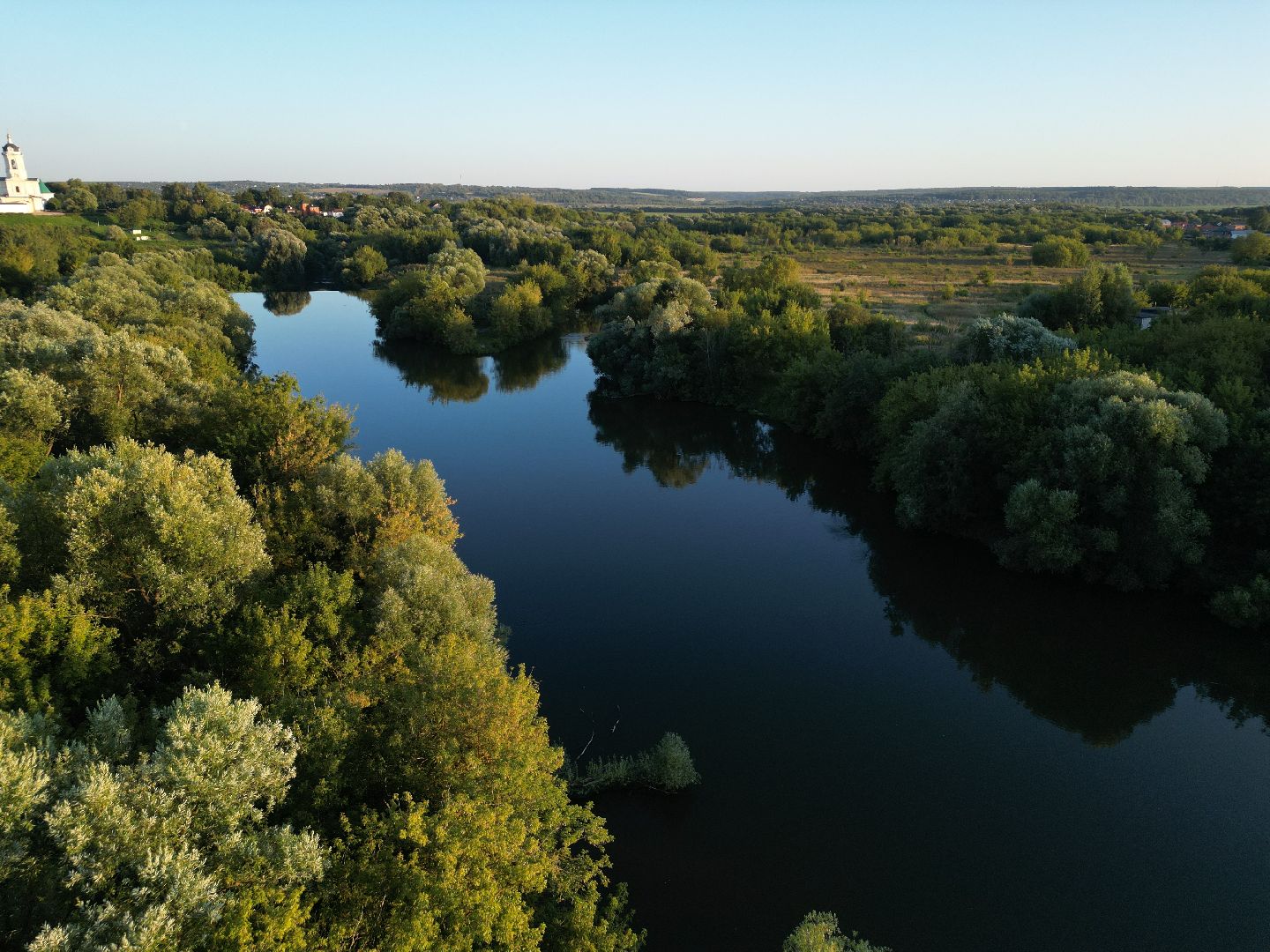 видео с коптера, парк, серпухов,