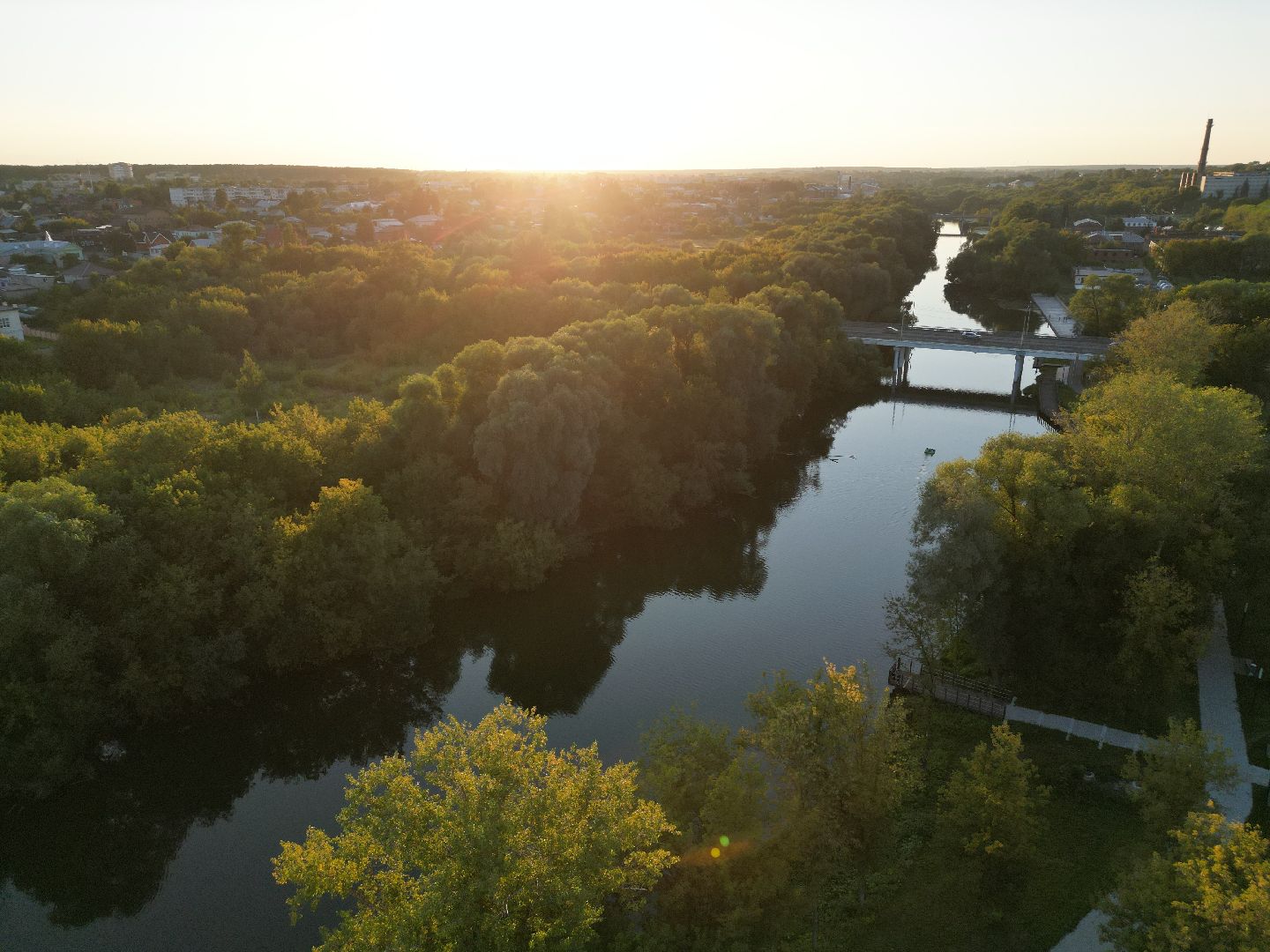 видео с коптера, парк, серпухов,
