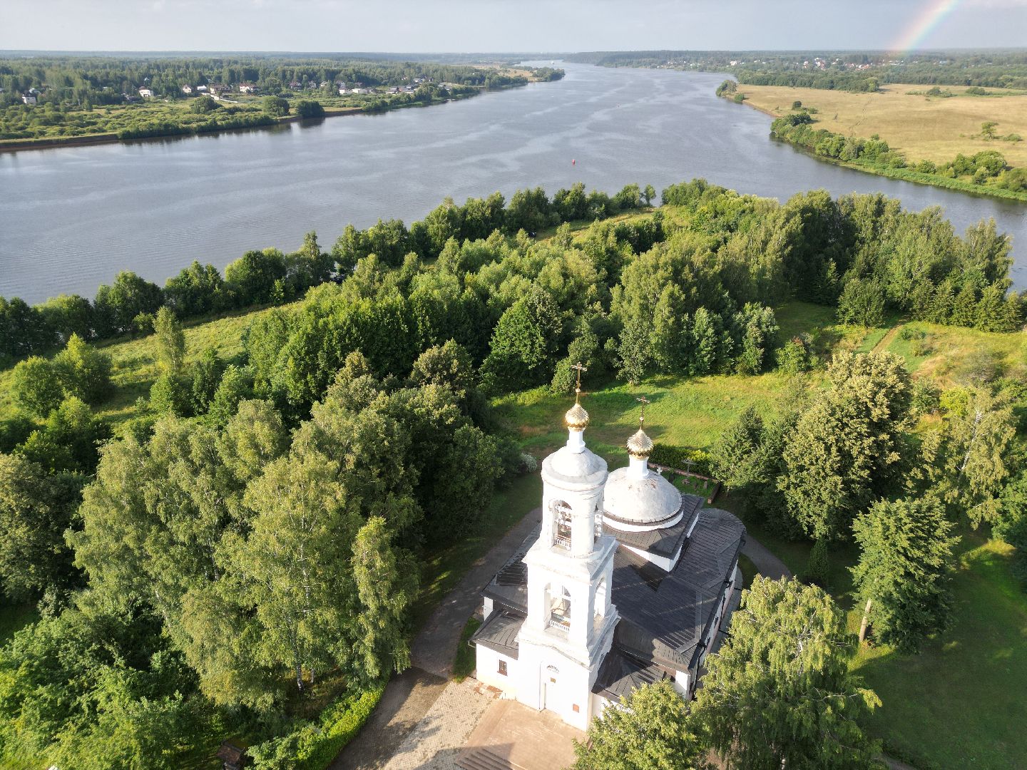 видео с коптера, церковь, дубна,