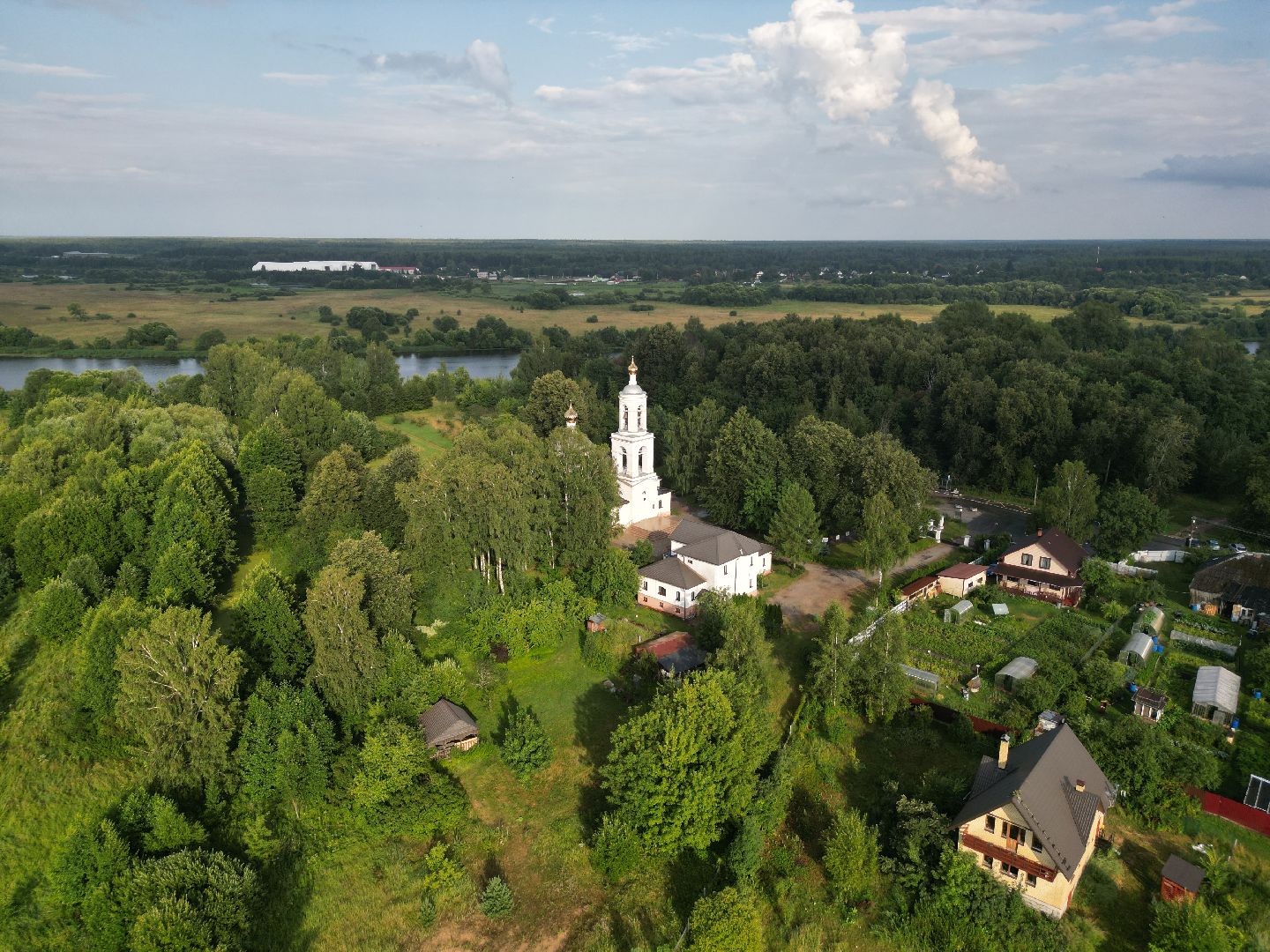 видео с коптера, церковь, дубна,