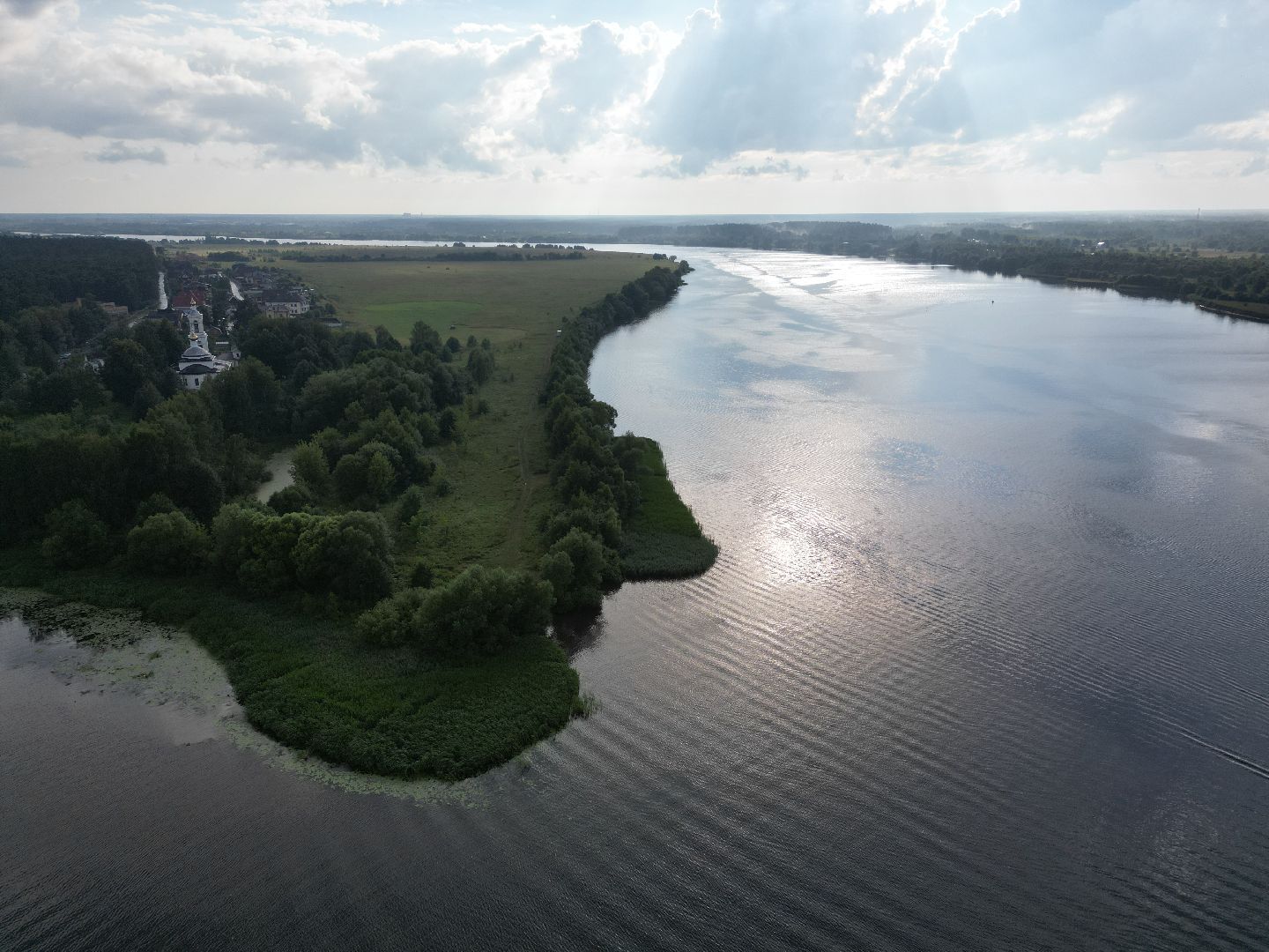 видео с коптера, церковь, дубна,