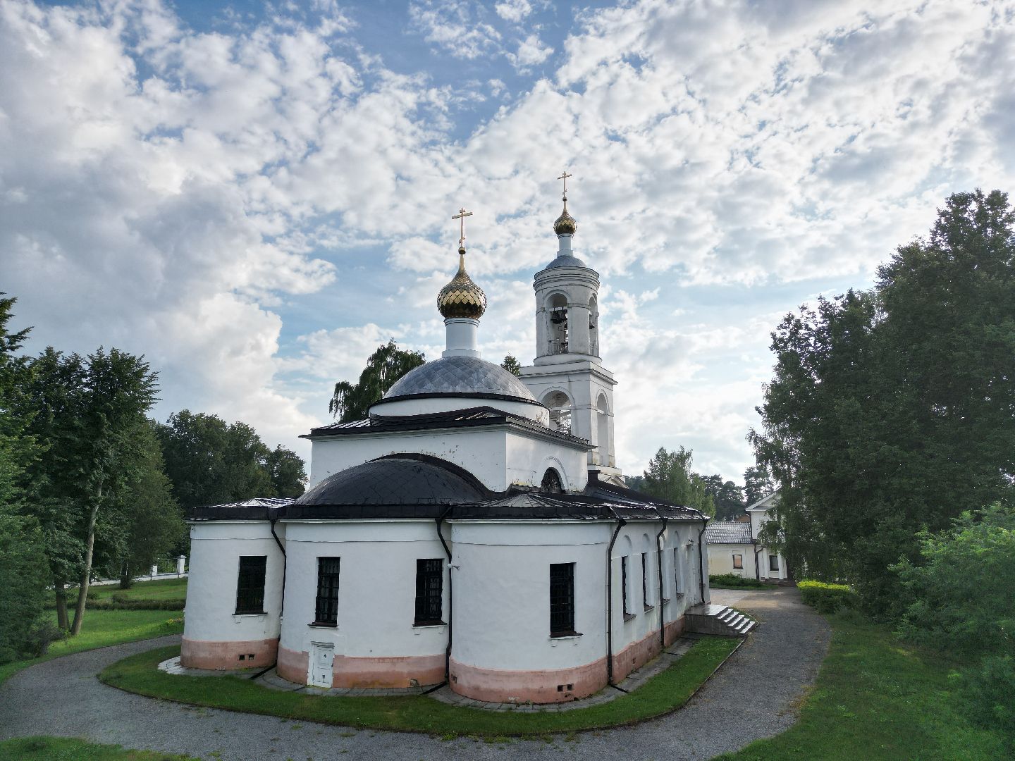 видео с коптера, церковь, дубна,