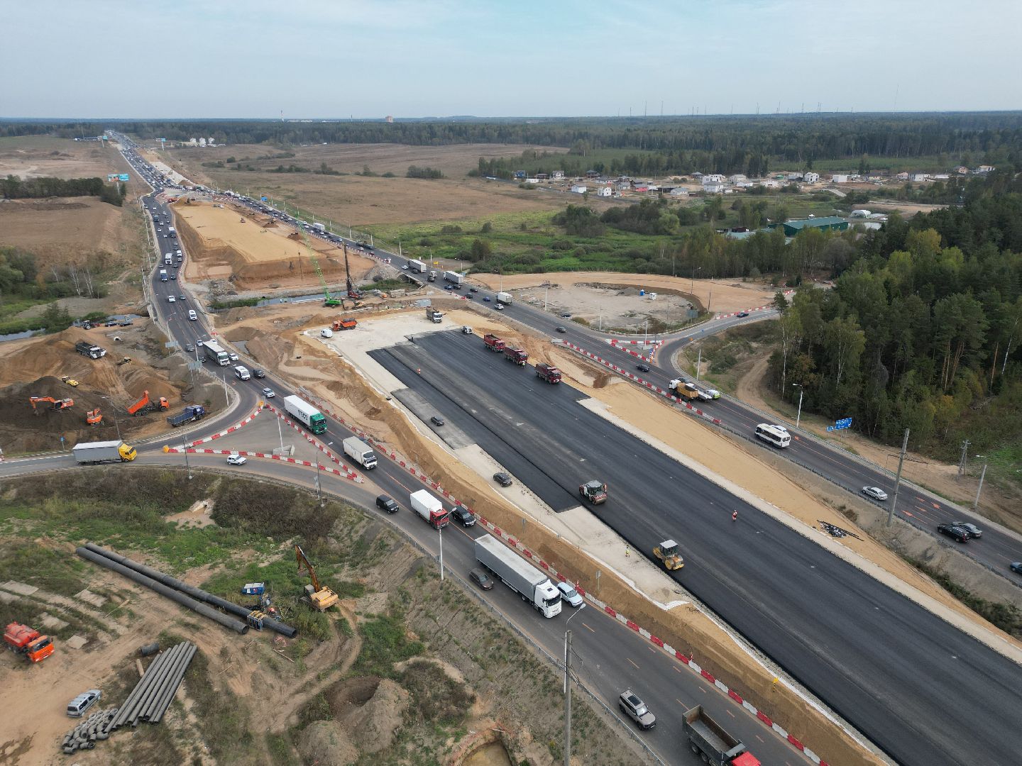 видео с коптера, дорога, трасса,