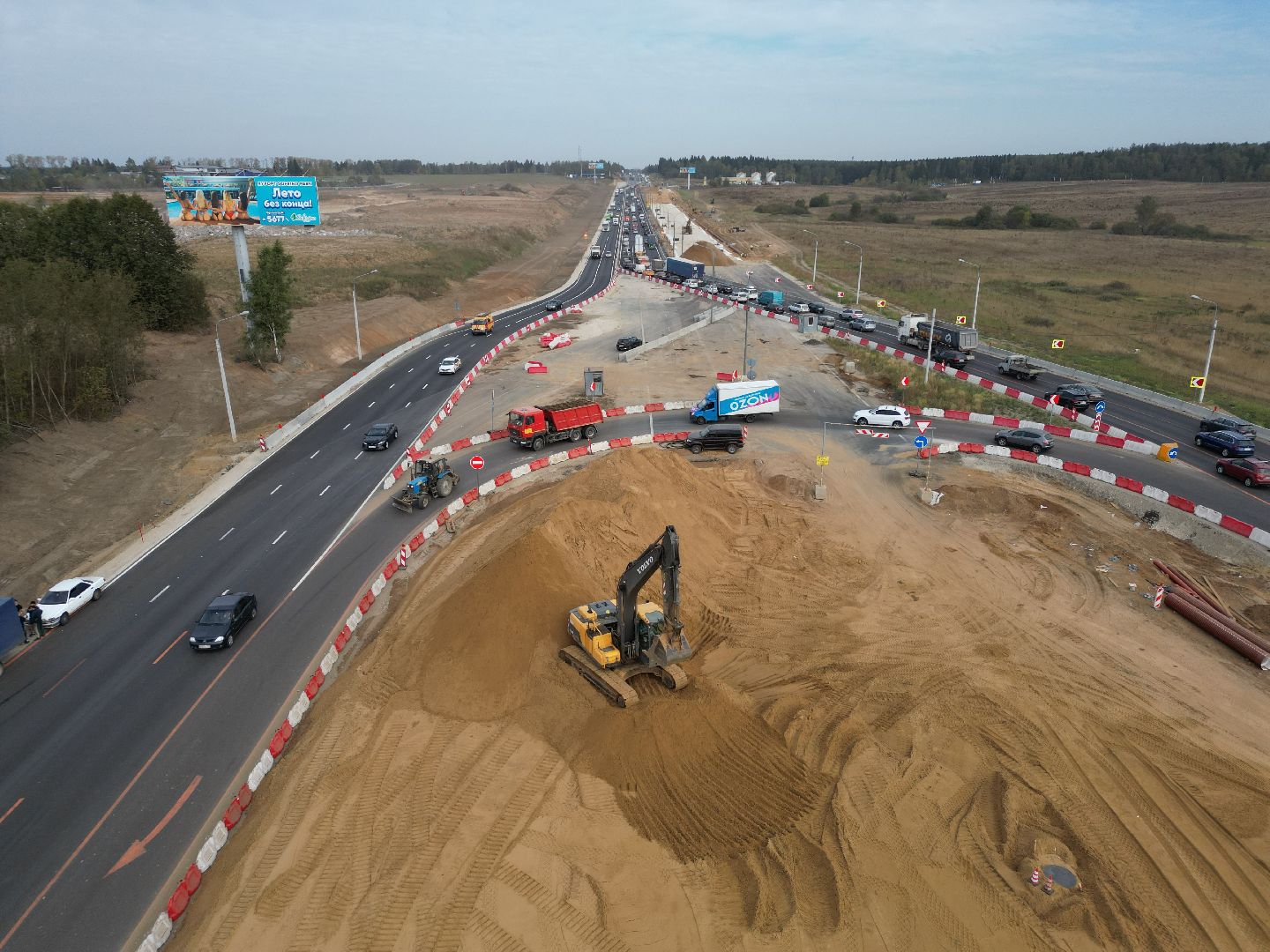 видео с коптера, дорога, трасса,