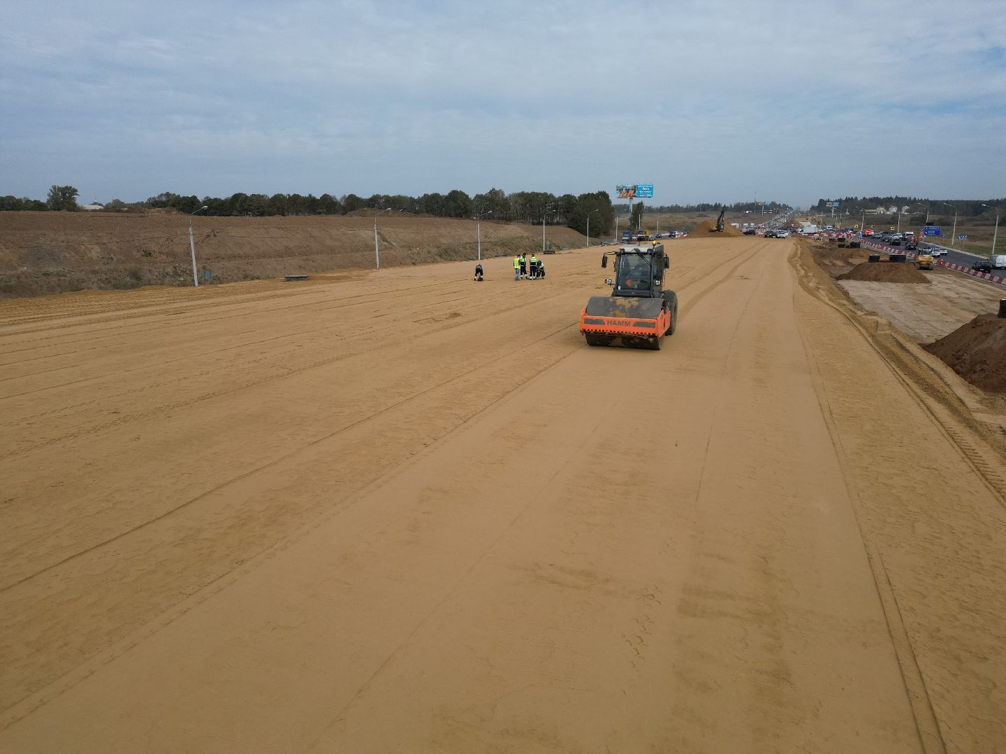 видео с коптера, дорога, трасса,