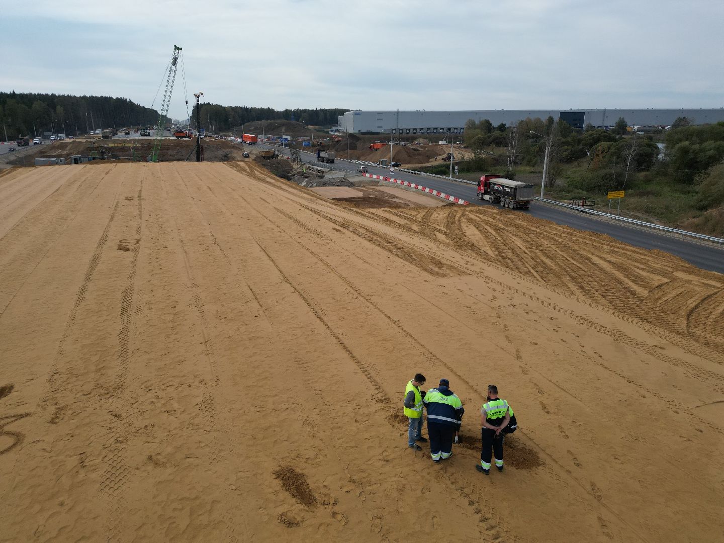 видео с коптера, дорога, трасса,