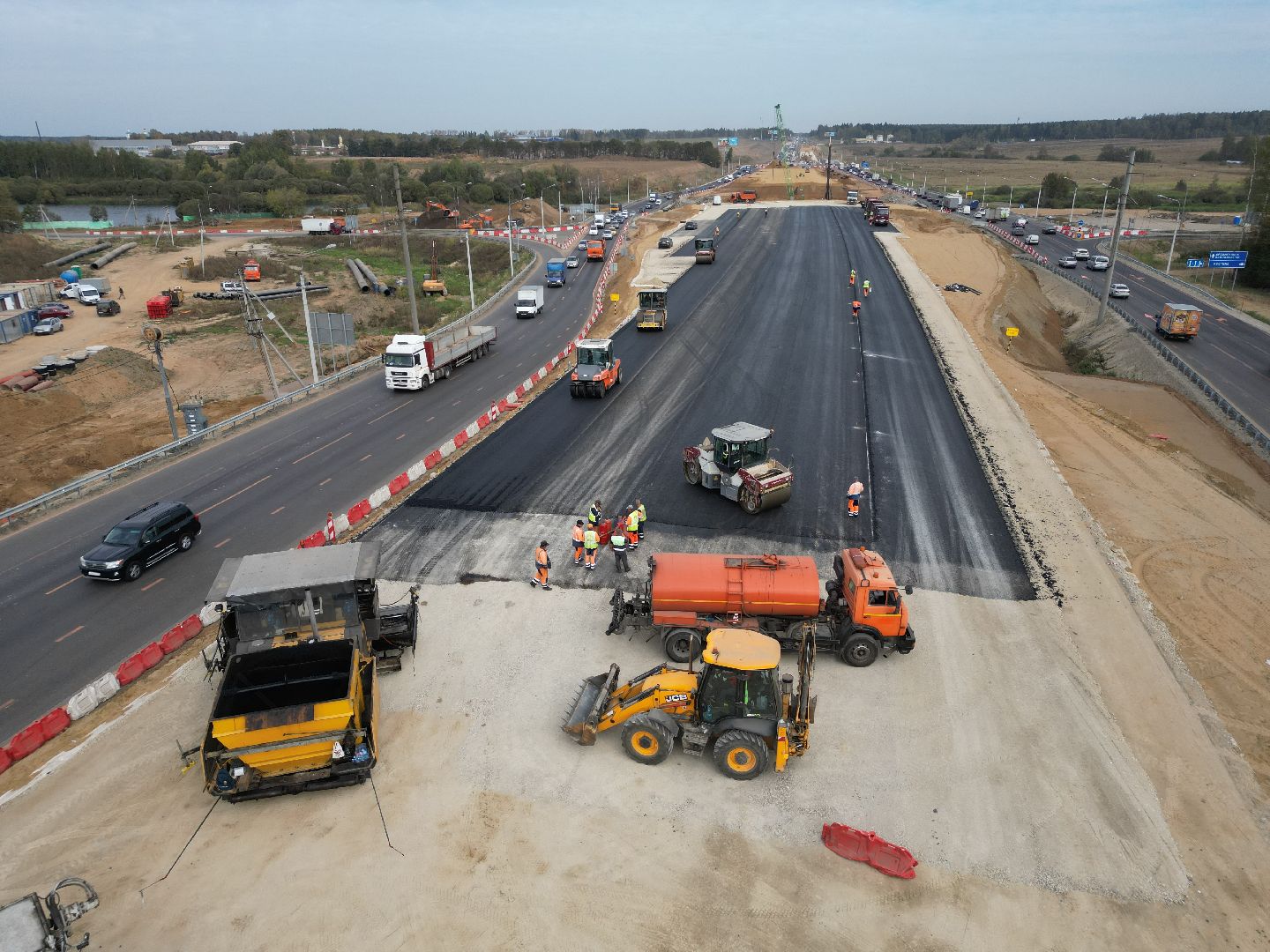 видео с коптера, дорога, трасса,