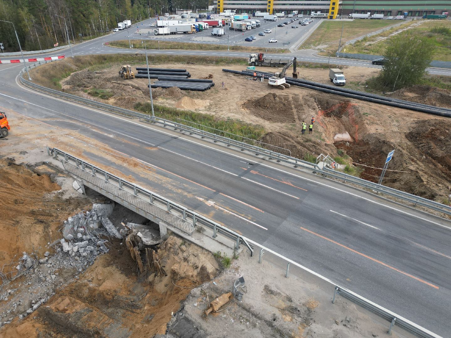 видео с коптера, дорога, трасса,