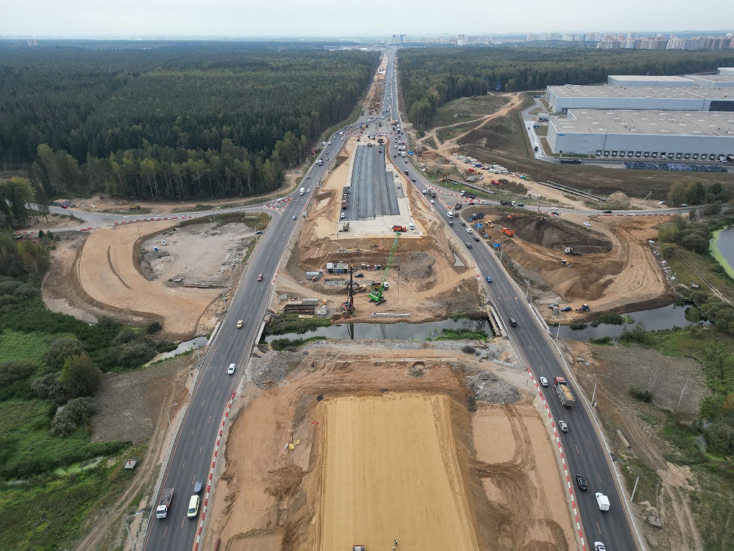 видео с коптера, дорога, трасса,