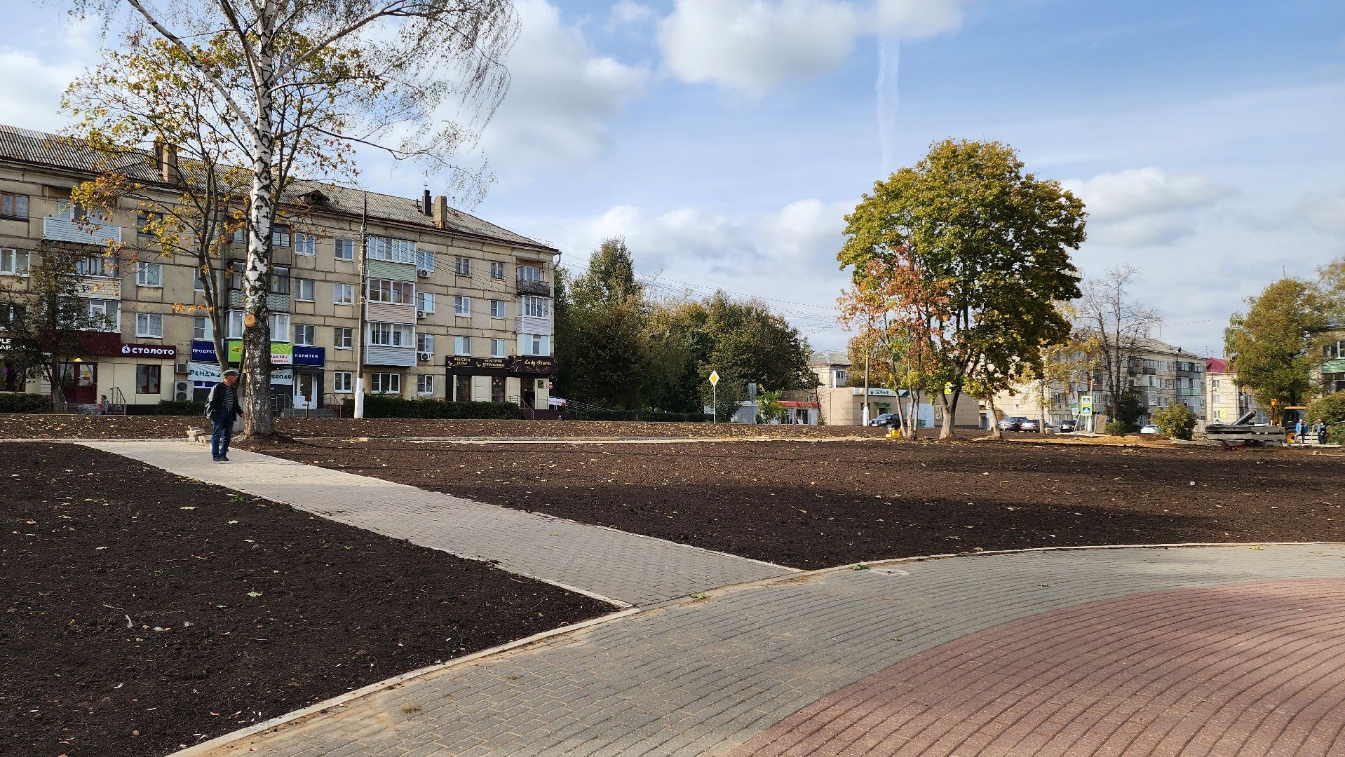 кашира, благоустройство, тротуар, сквер,