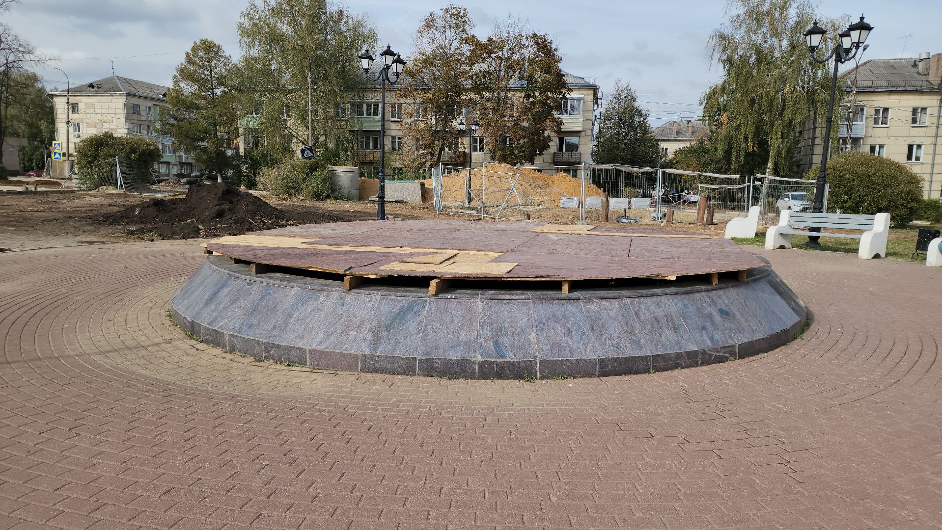 кашира, благоустройство, тротуар, сквер,