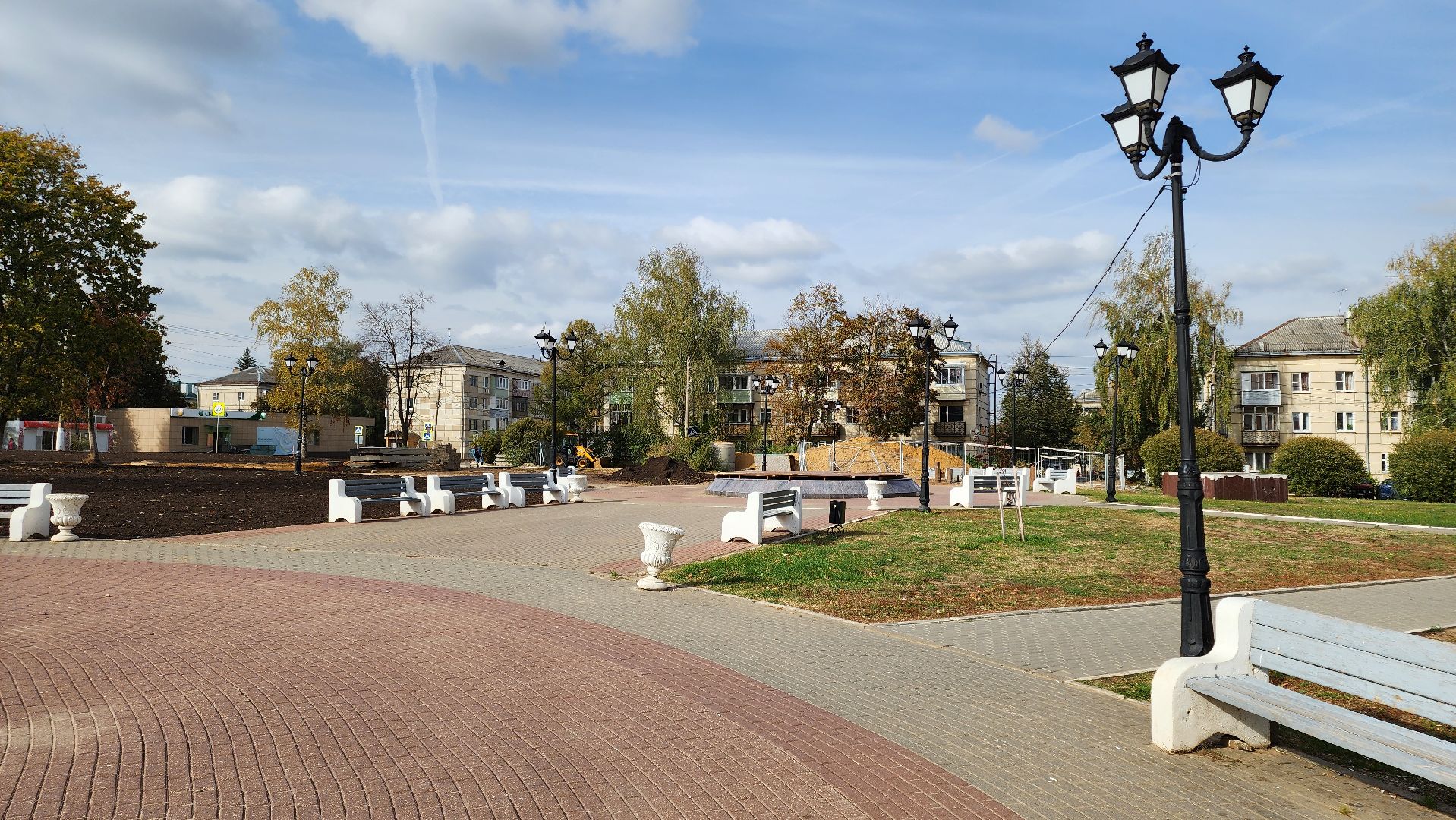 кашира, благоустройство, тротуар, сквер,