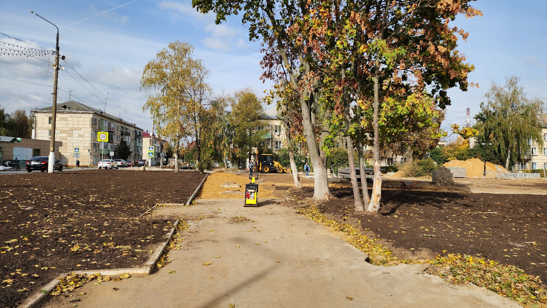 кашира, благоустройство, тротуар, сквер,