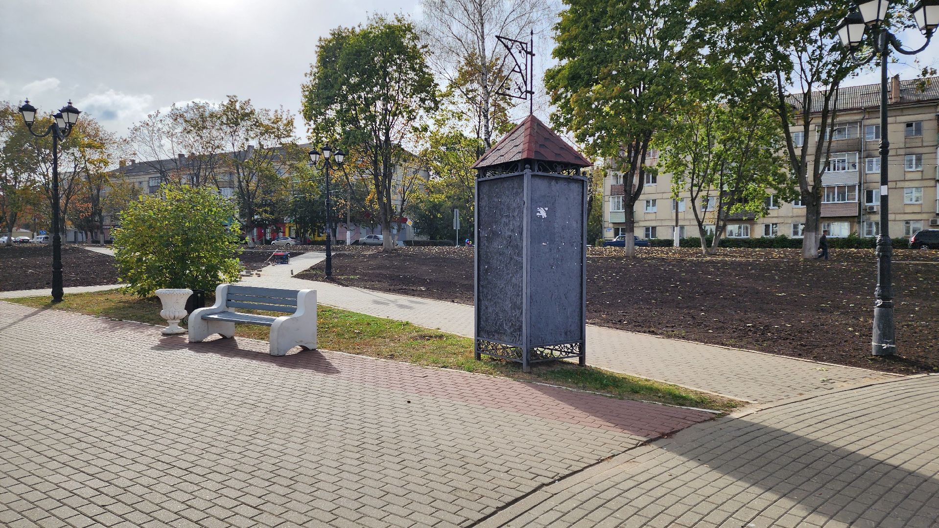 кашира, благоустройство, тротуар, сквер,