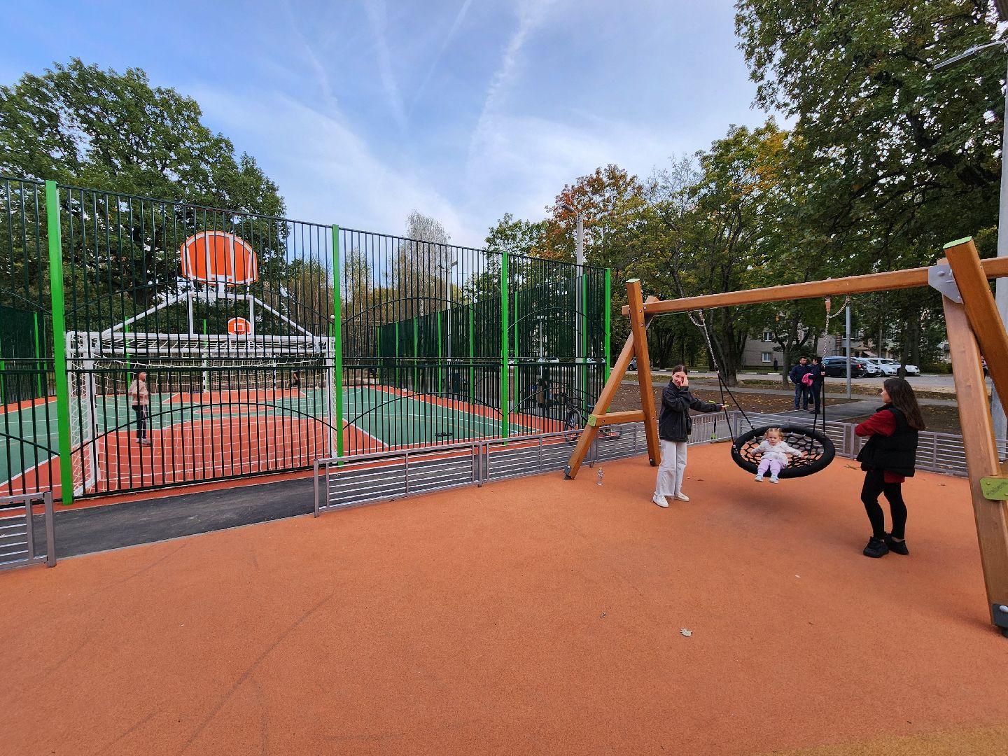 Чехов, село Троицкое, парк Дубки, детская площадка, спортивная площадка, открытие, губернаторская программа Наше Подмосковье, глава округа михаил собакин,