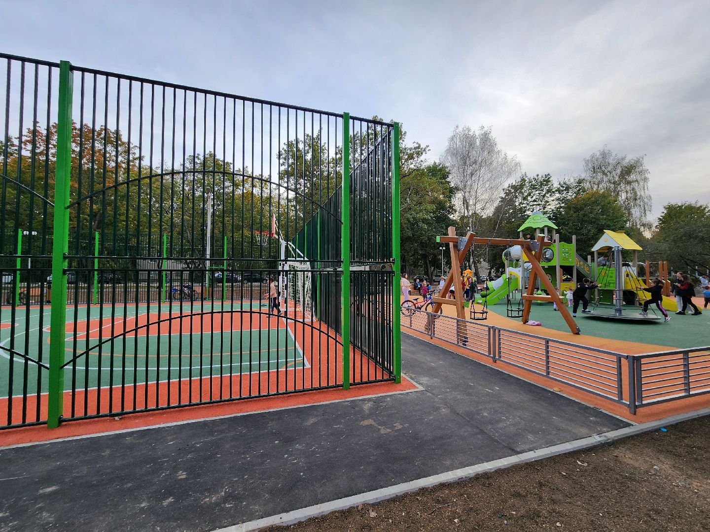 Чехов, село Троицкое, парк Дубки, детская площадка, спортивная площадка, открытие, губернаторская программа Наше Подмосковье, глава округа михаил собакин,