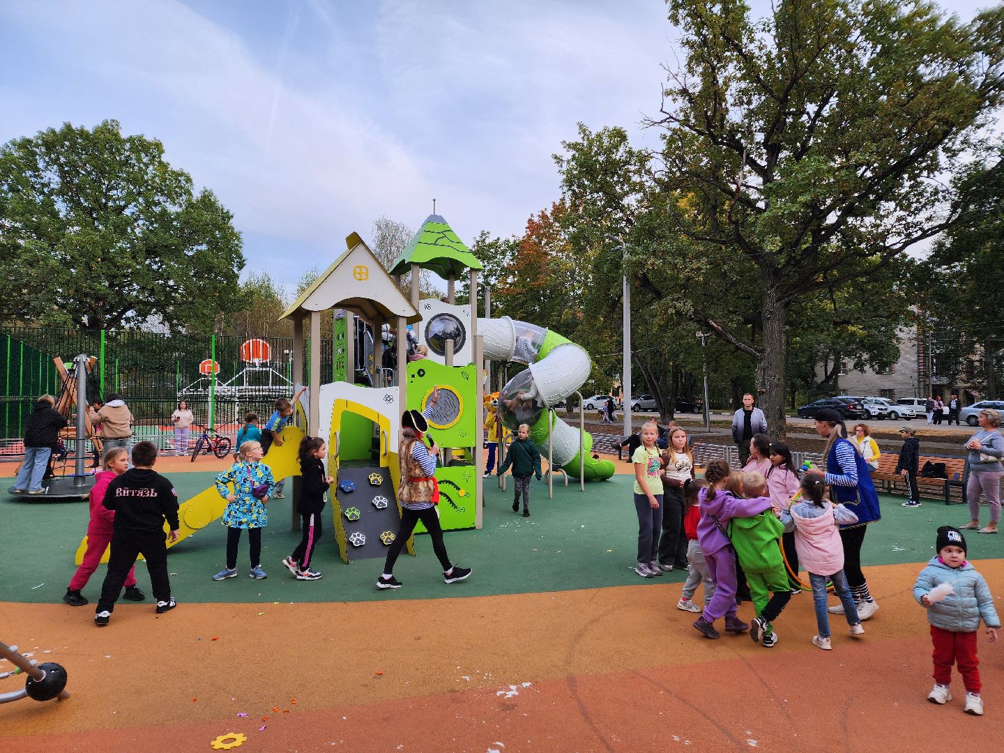 Чехов, село Троицкое, парк Дубки, детская площадка, спортивная площадка, открытие, губернаторская программа Наше Подмосковье, глава округа михаил собакин,