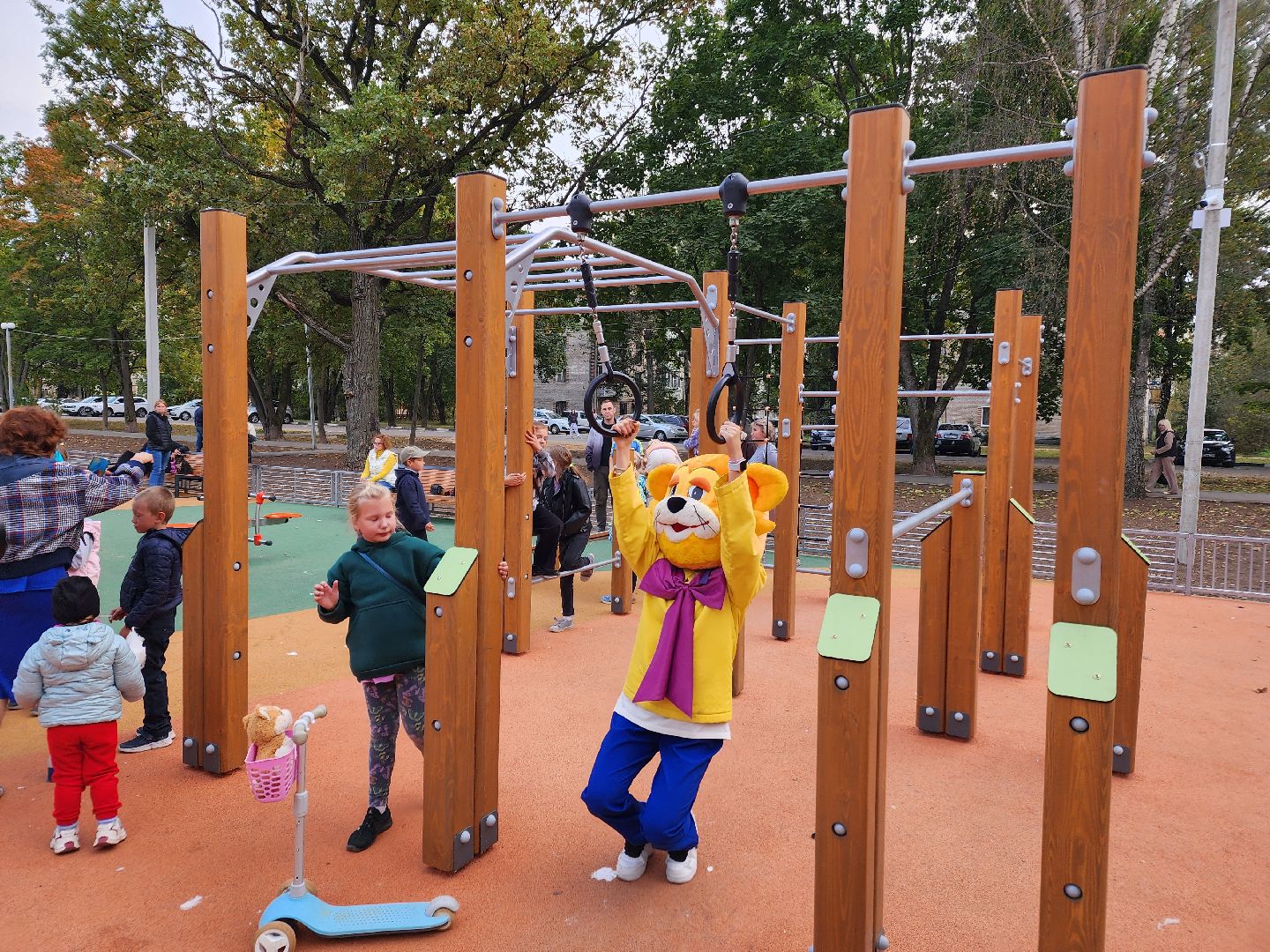 Чехов, село Троицкое, парк Дубки, детская площадка, спортивная площадка, открытие, губернаторская программа Наше Подмосковье, глава округа михаил собакин,