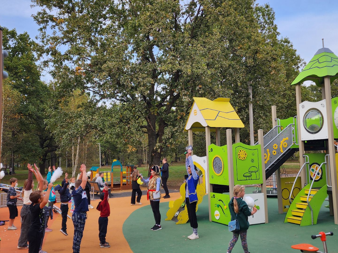 Чехов, село Троицкое, парк Дубки, детская площадка, спортивная площадка, открытие, губернаторская программа Наше Подмосковье, глава округа михаил собакин,