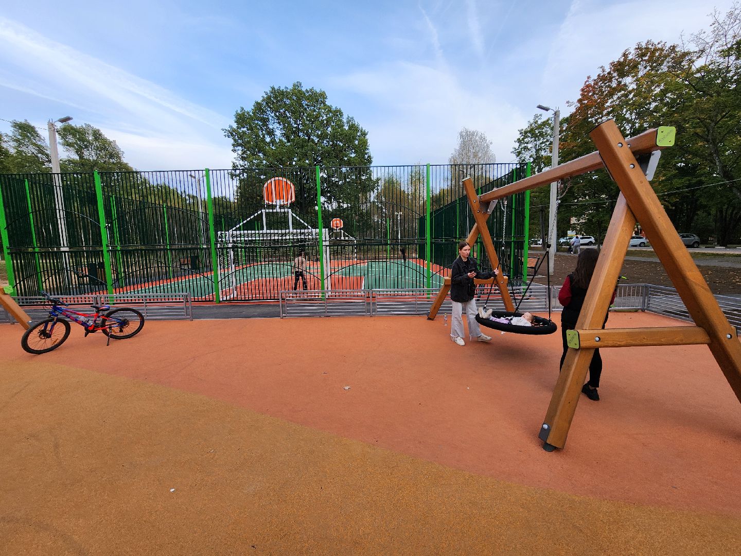 Чехов, село Троицкое, парк Дубки, детская площадка, спортивная площадка, открытие, губернаторская программа Наше Подмосковье, глава округа михаил собакин,