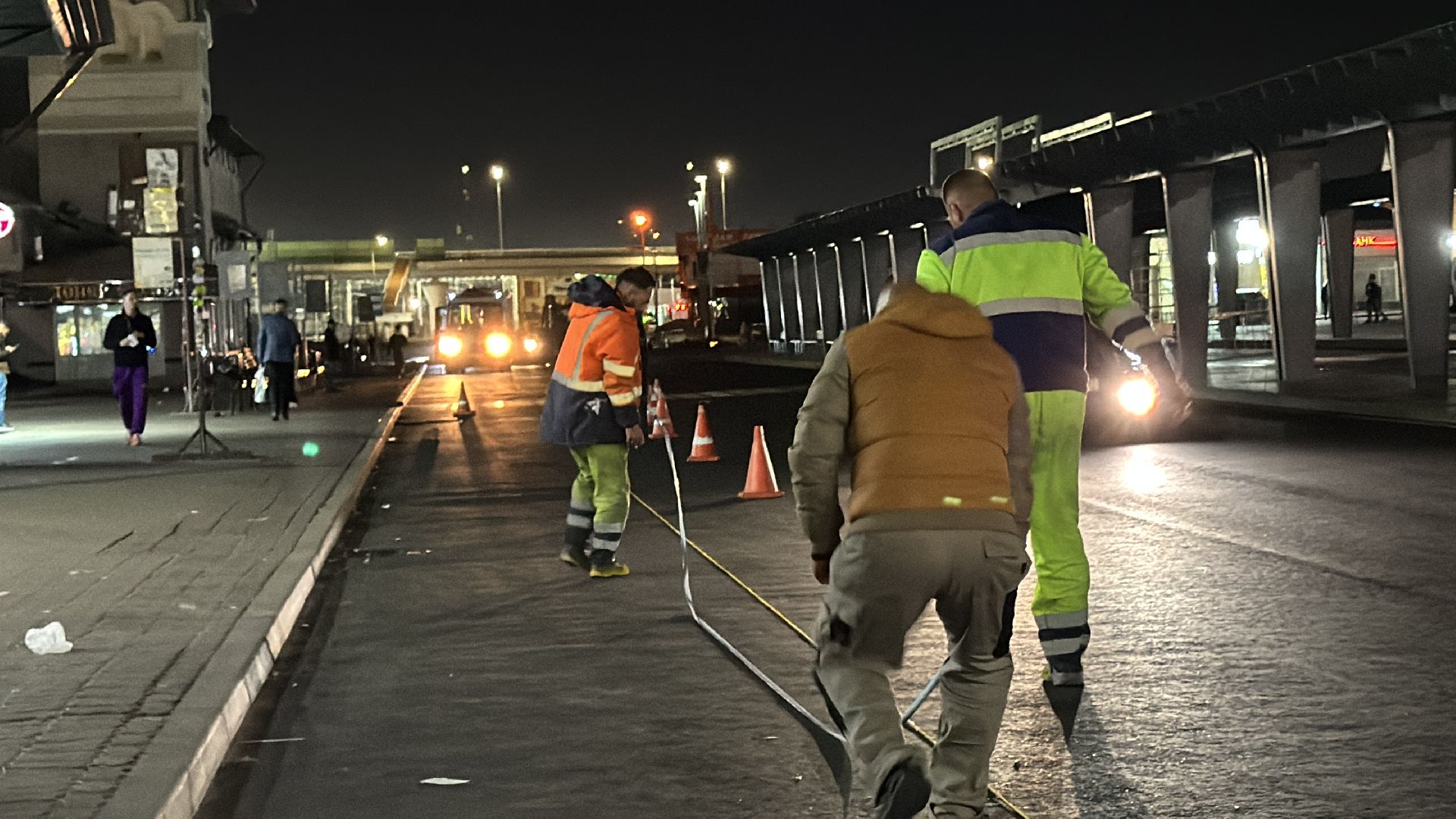Дорожная разметка, Дороги подмосковья, Привокзальная площадь Одинцова,