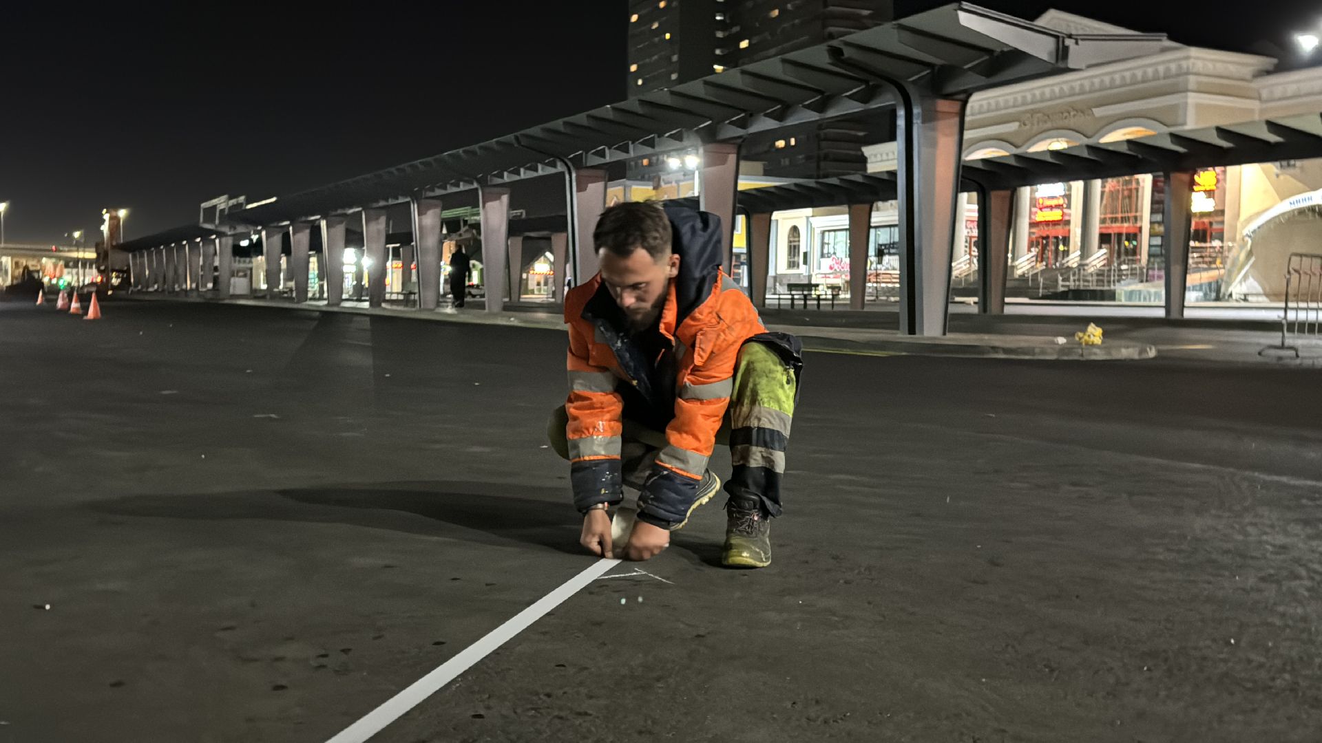 Дорожная разметка, Дороги подмосковья, Привокзальная площадь Одинцова,