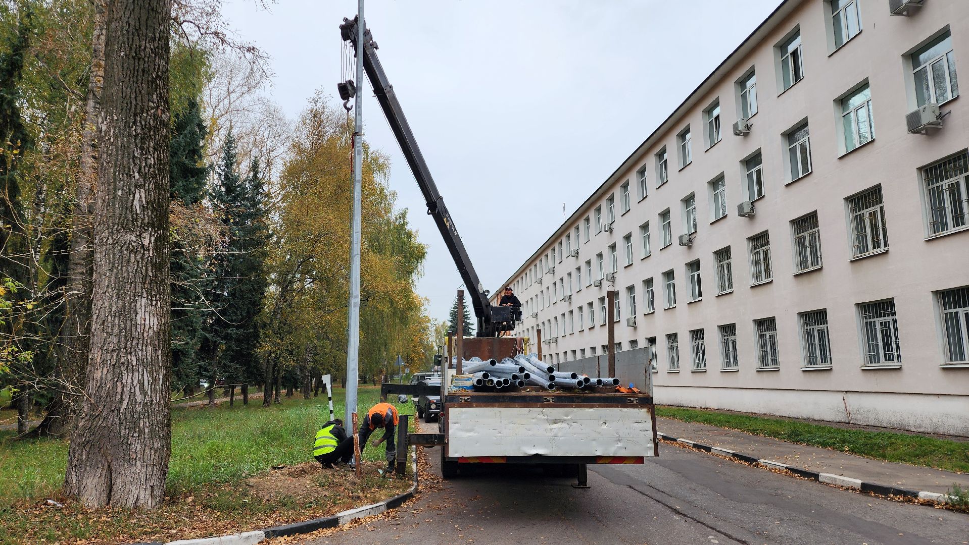 Бронницы, светлый город, Монтаж освещения в Бронницах, работы по благоустройству,