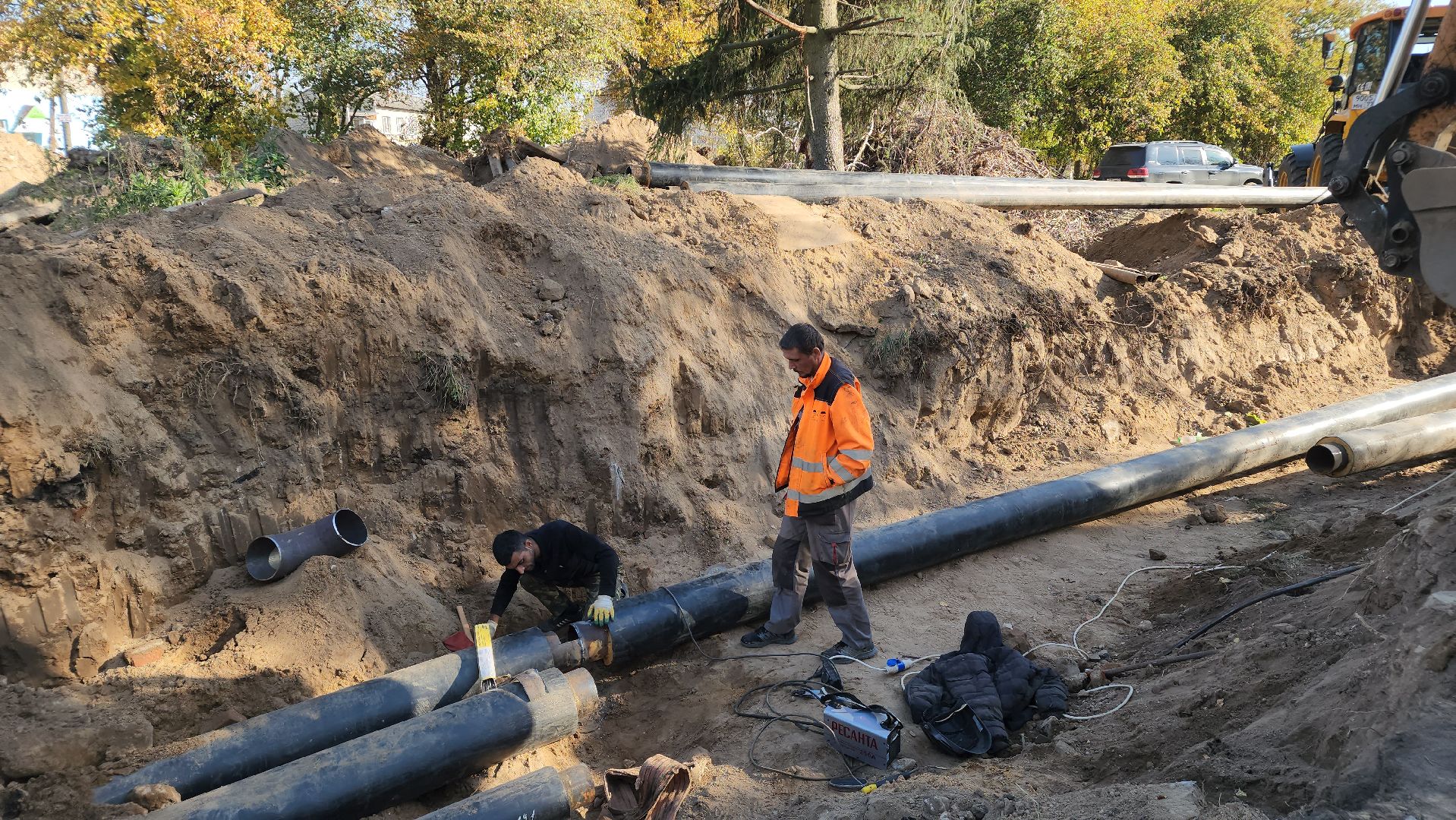 ЖКХ, ремонт тепловых сетей, теплотрасса, Лосино-Петровский,