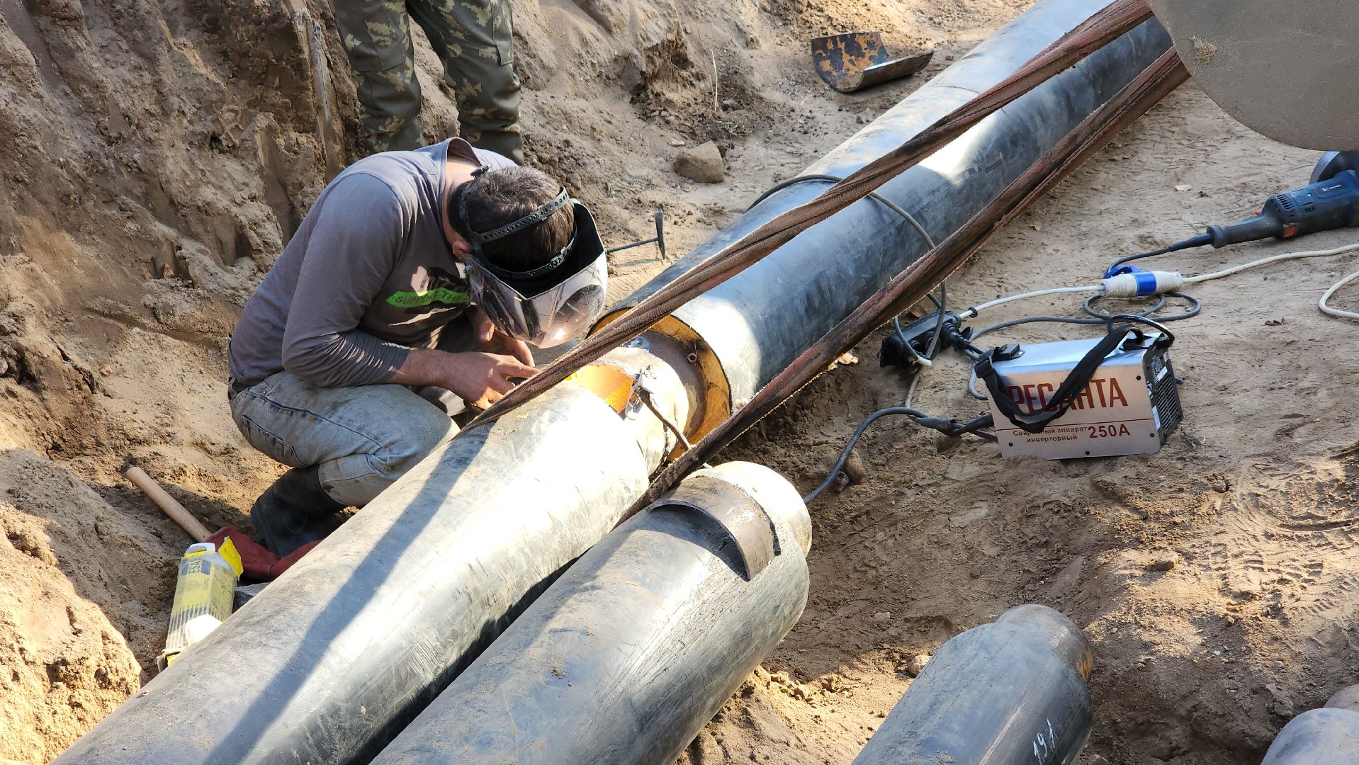 ЖКХ, ремонт тепловых сетей, теплотрасса, Лосино-Петровский,