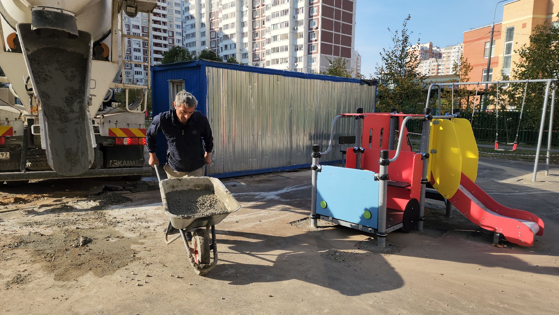 Десткая площадка, Благоустройство, Лобня,