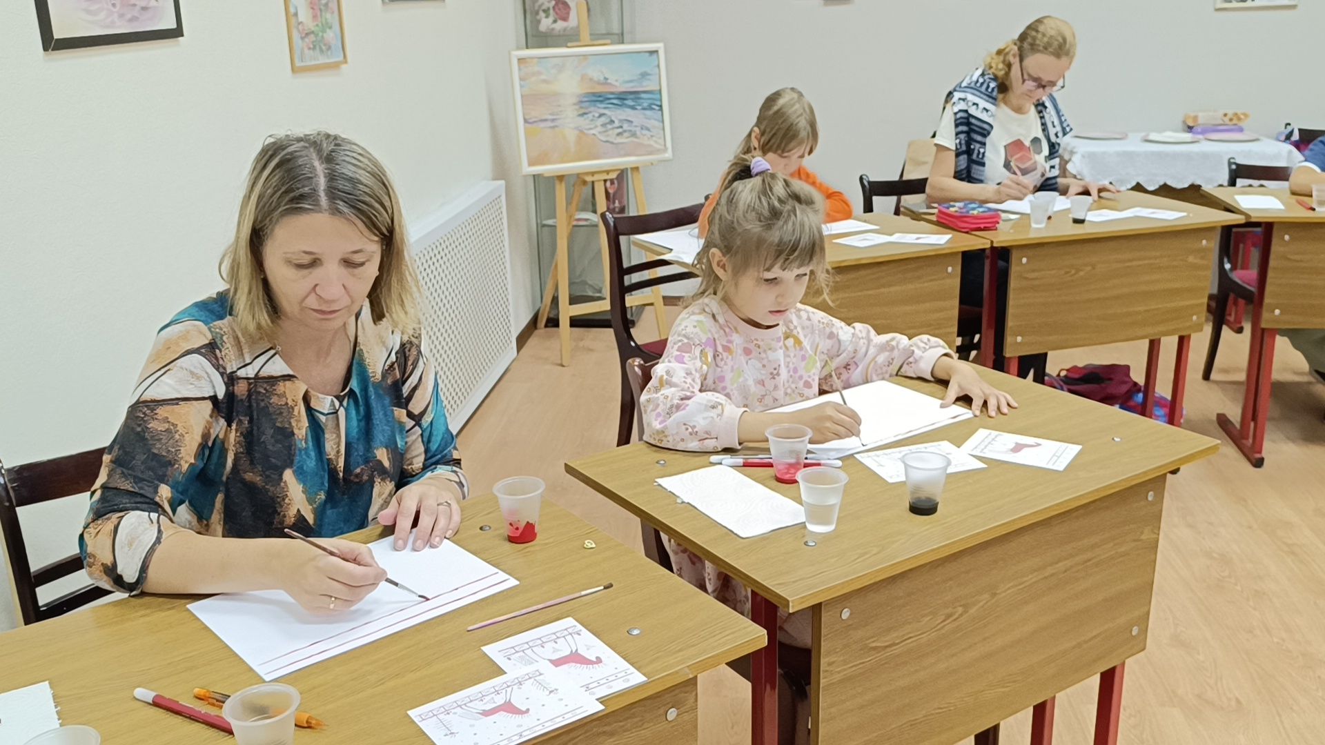 мастер класс, лобня, мезенская роспись,