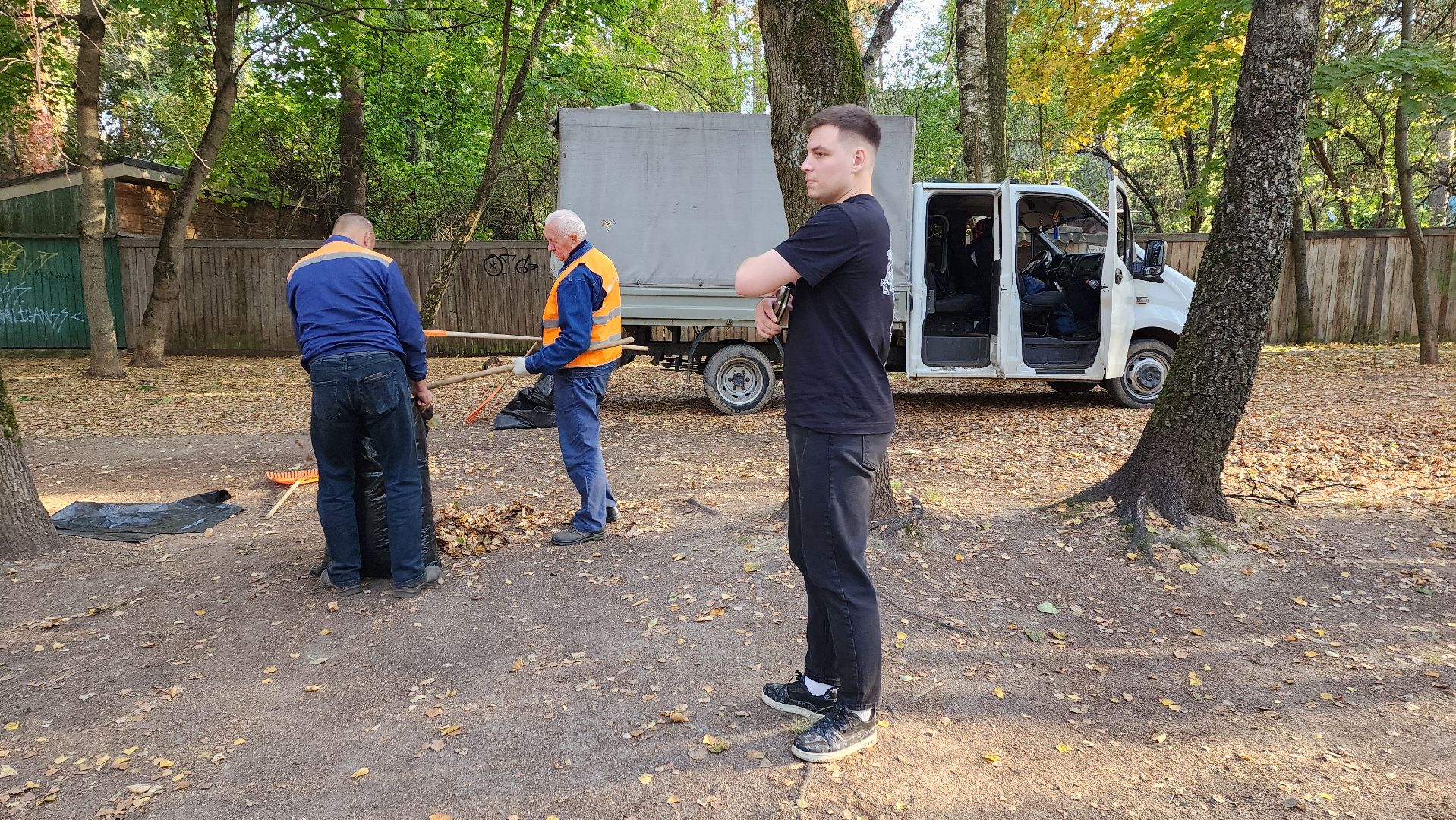 пушкино, литература, писатели, уборка дворов осенью, благоустройство, жкх,