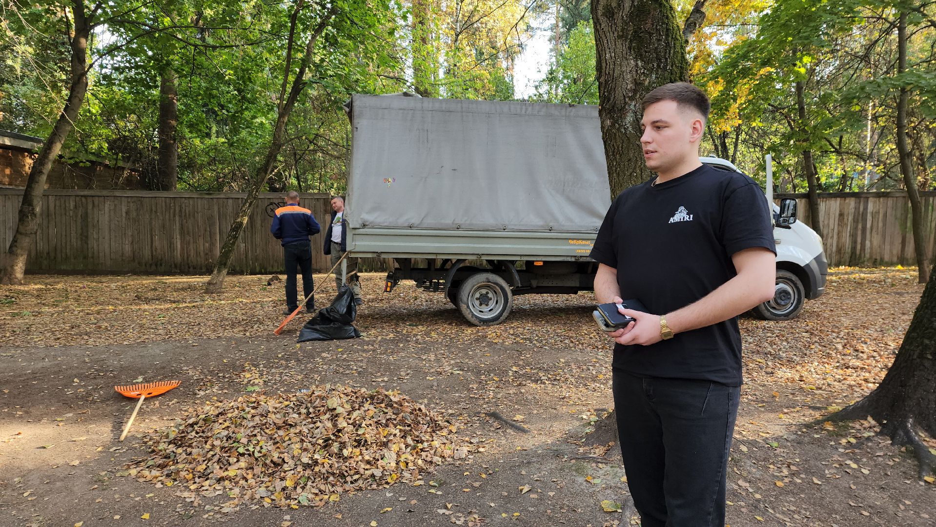 пушкино, литература, писатели, уборка дворов осенью, благоустройство, жкх,