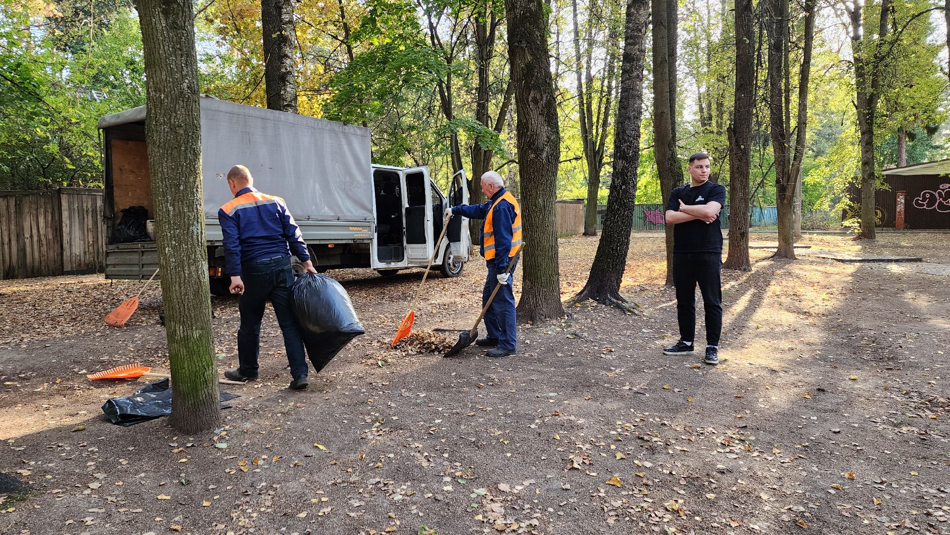 пушкино, литература, писатели, уборка дворов осенью, благоустройство, жкх,