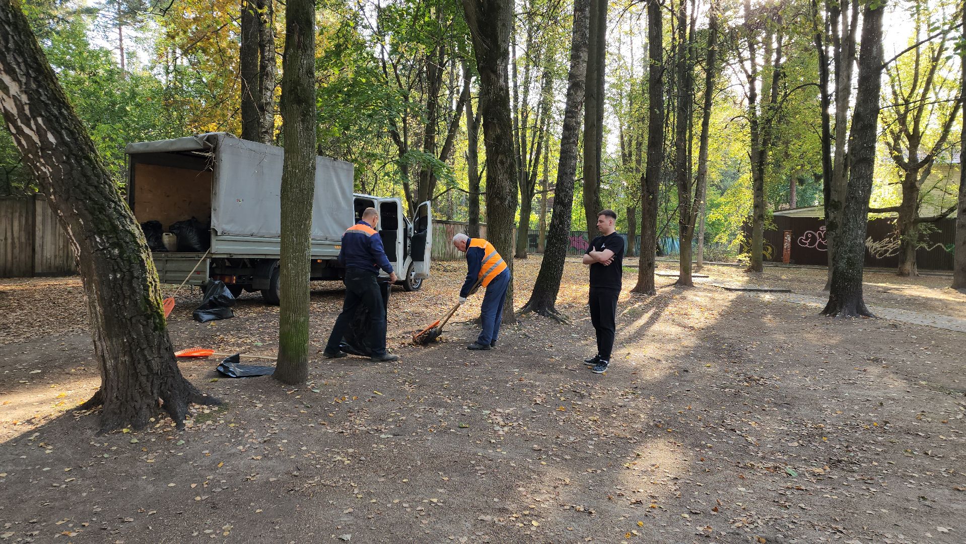 пушкино, литература, писатели, уборка дворов осенью, благоустройство, жкх,