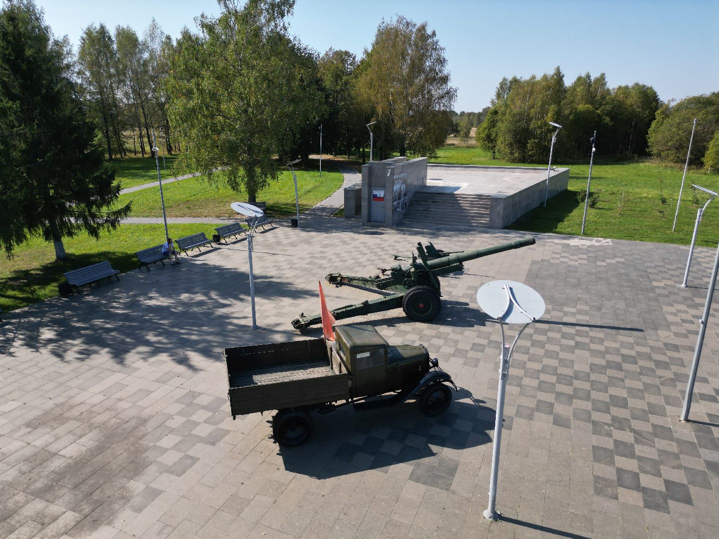 видео с коптера, волоколамск, памятник, вов, города, музей,