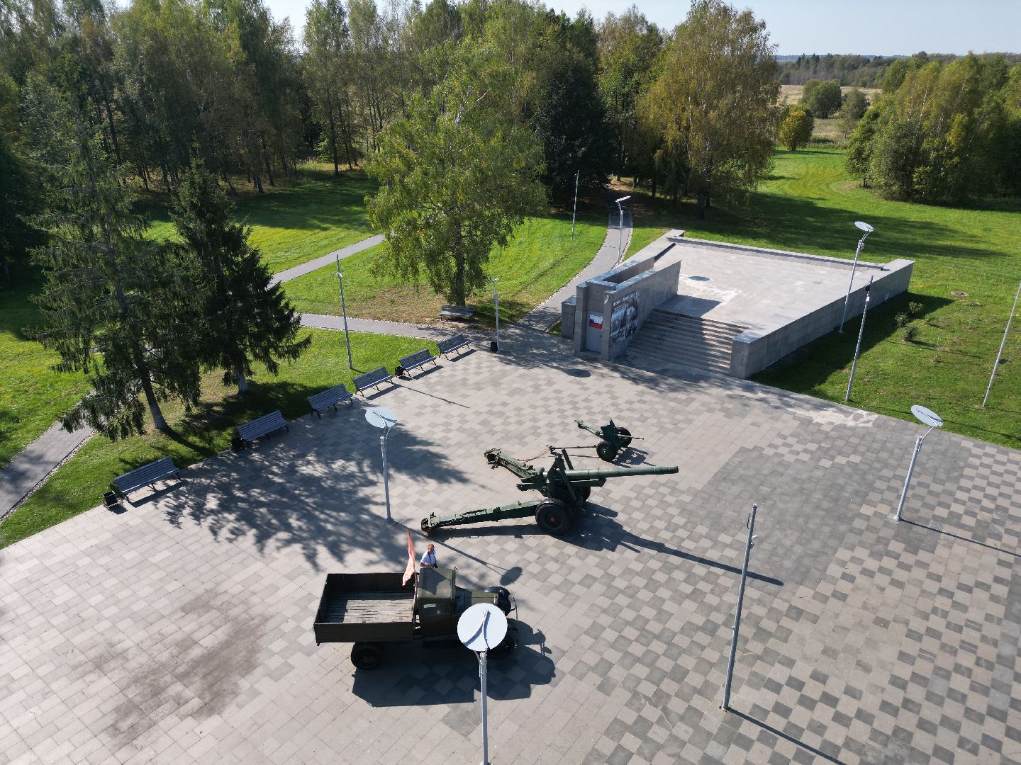 видео с коптера, волоколамск, памятник, вов, города, музей,