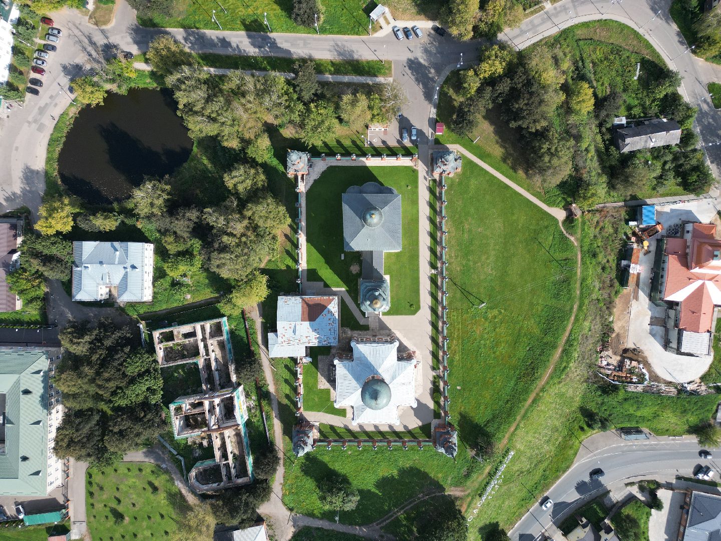 видео с коптера, волоколамск, кремль, города,