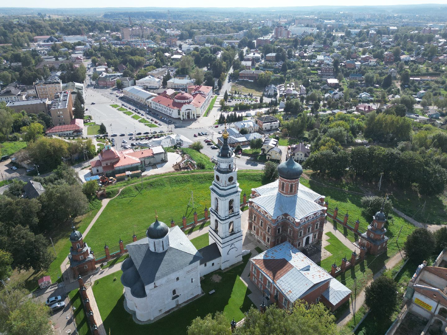 видео с коптера, волоколамск, кремль, города,