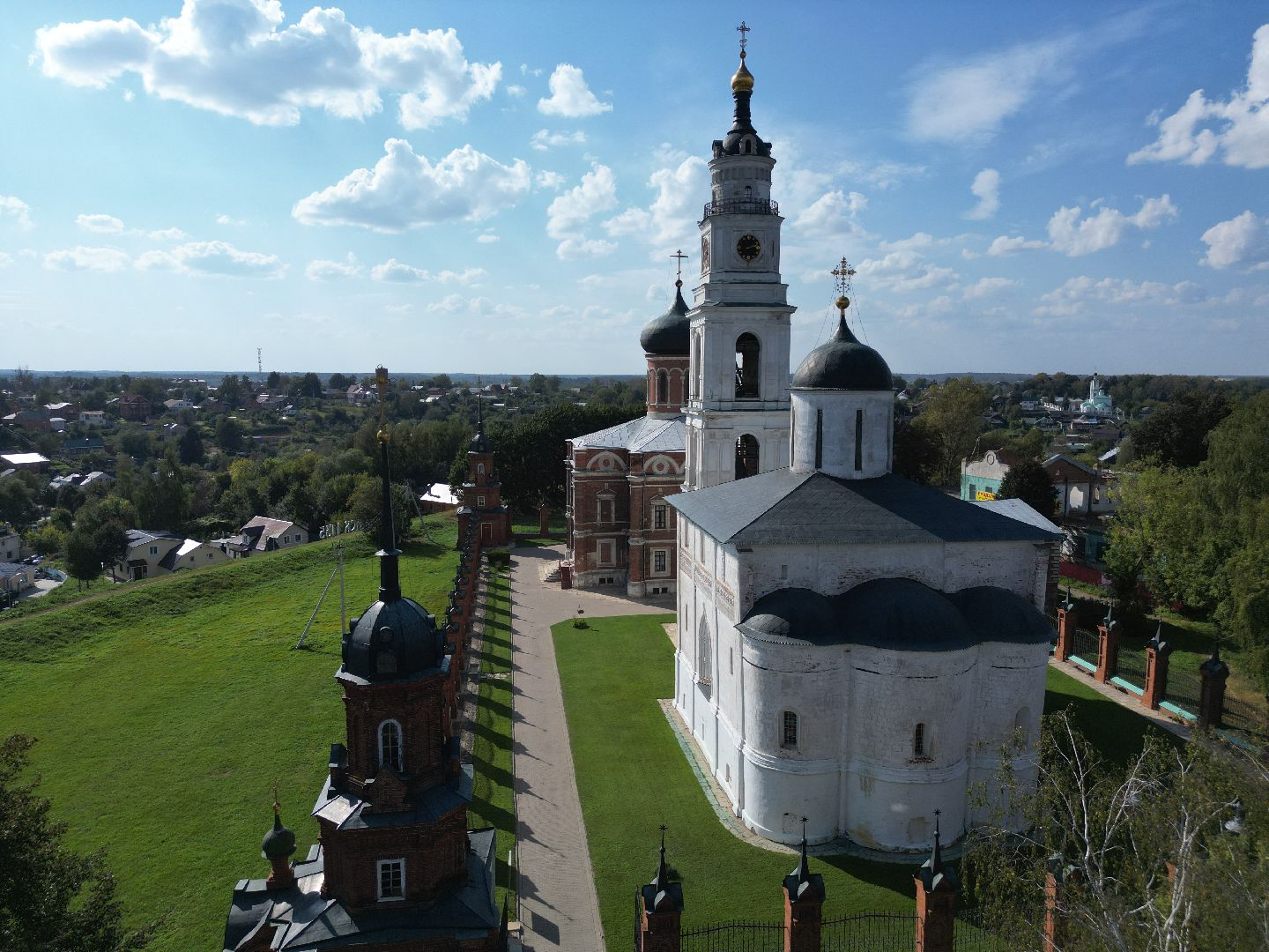 видео с коптера, волоколамск, кремль, города,
