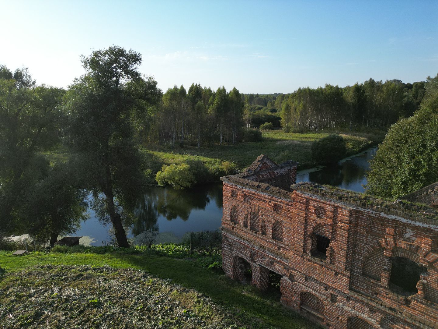 видео с коптера, волоколамск, усадьба, города, культура,
