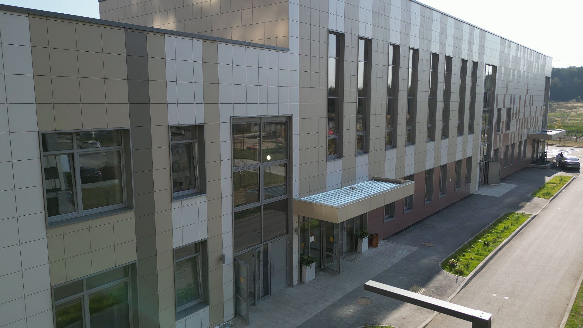 видео с коптера, мытищи, школа, образование, строительство,