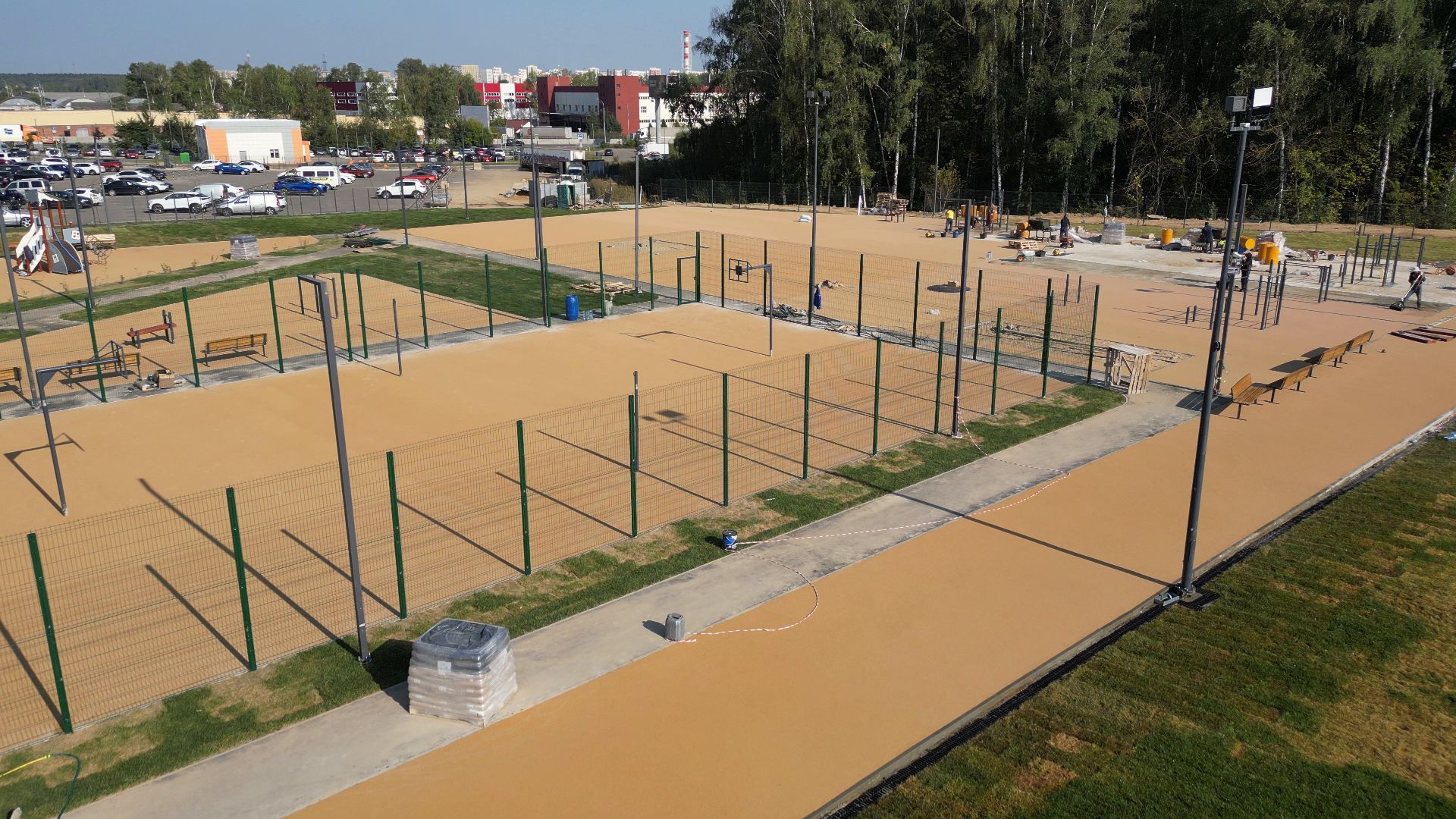 видео с коптера, мытищи, школа, образование, строительство,