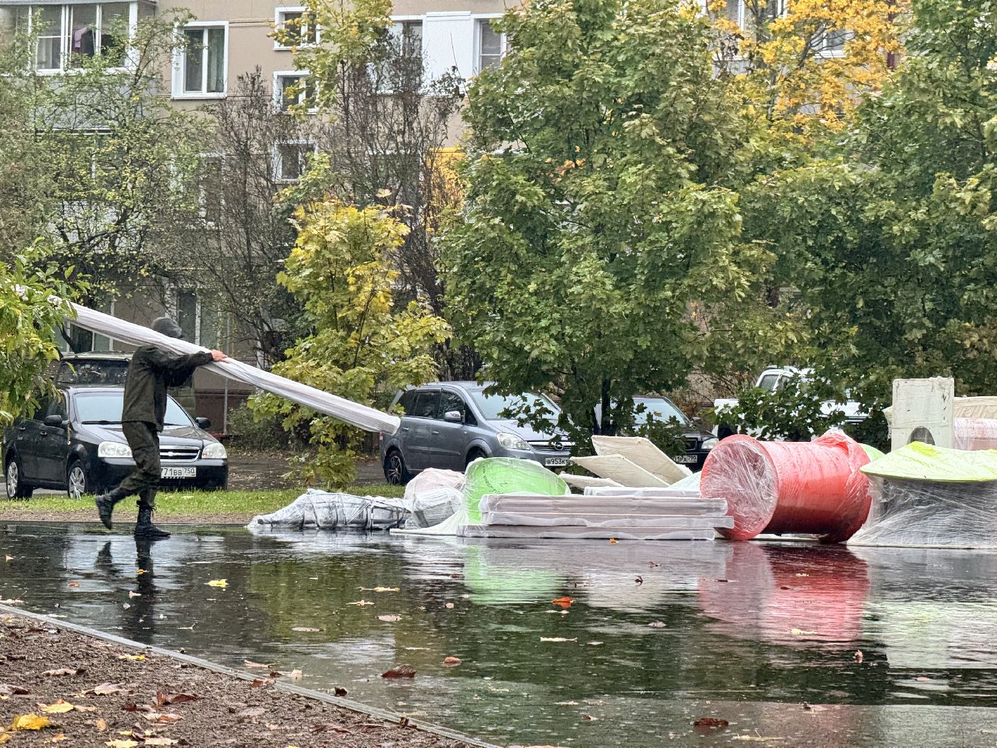 шаховская, детская игровая площадка губернатора, установка детской площадки,